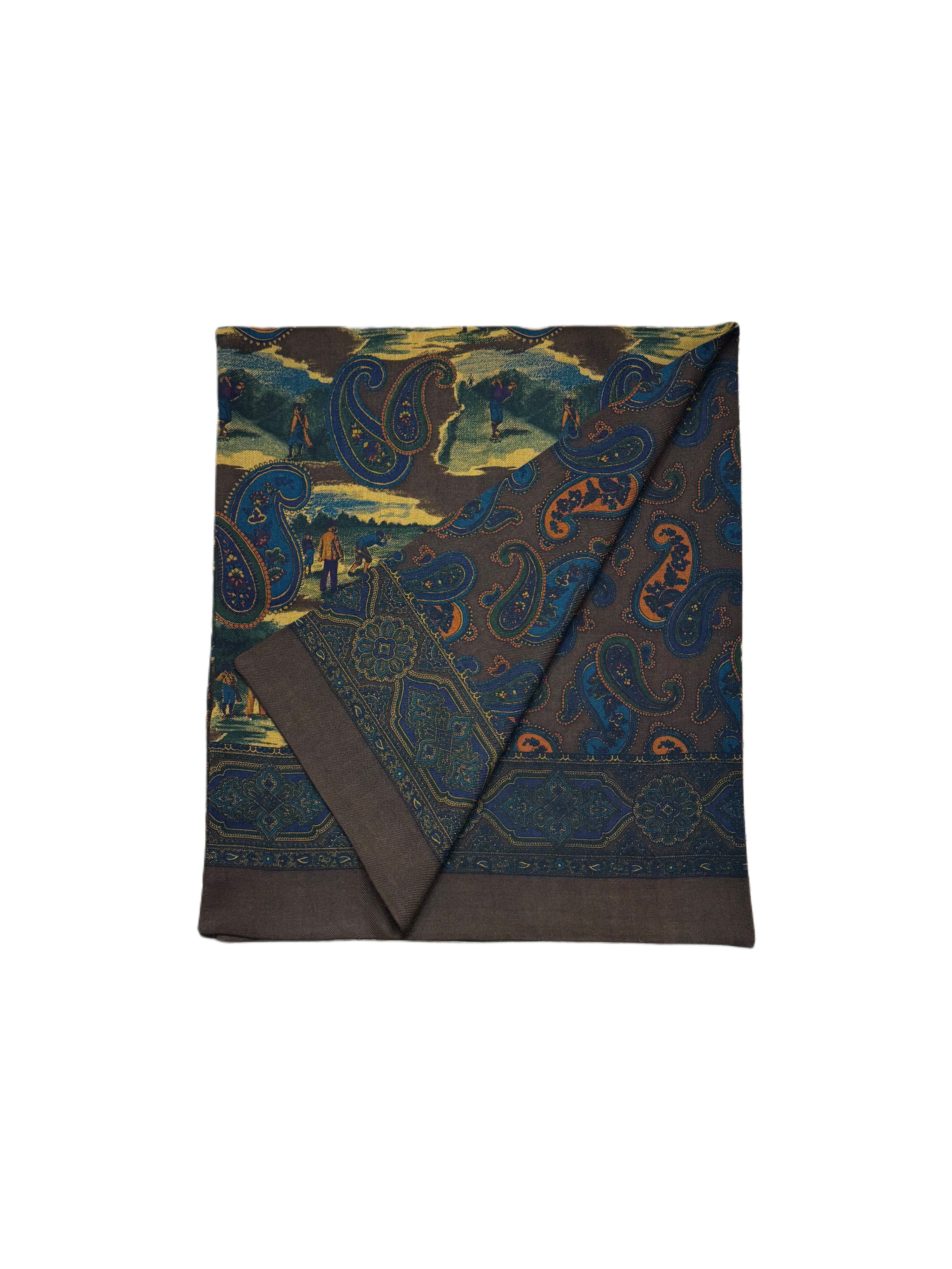 FRESH Wool Scarf in Golf Paisley