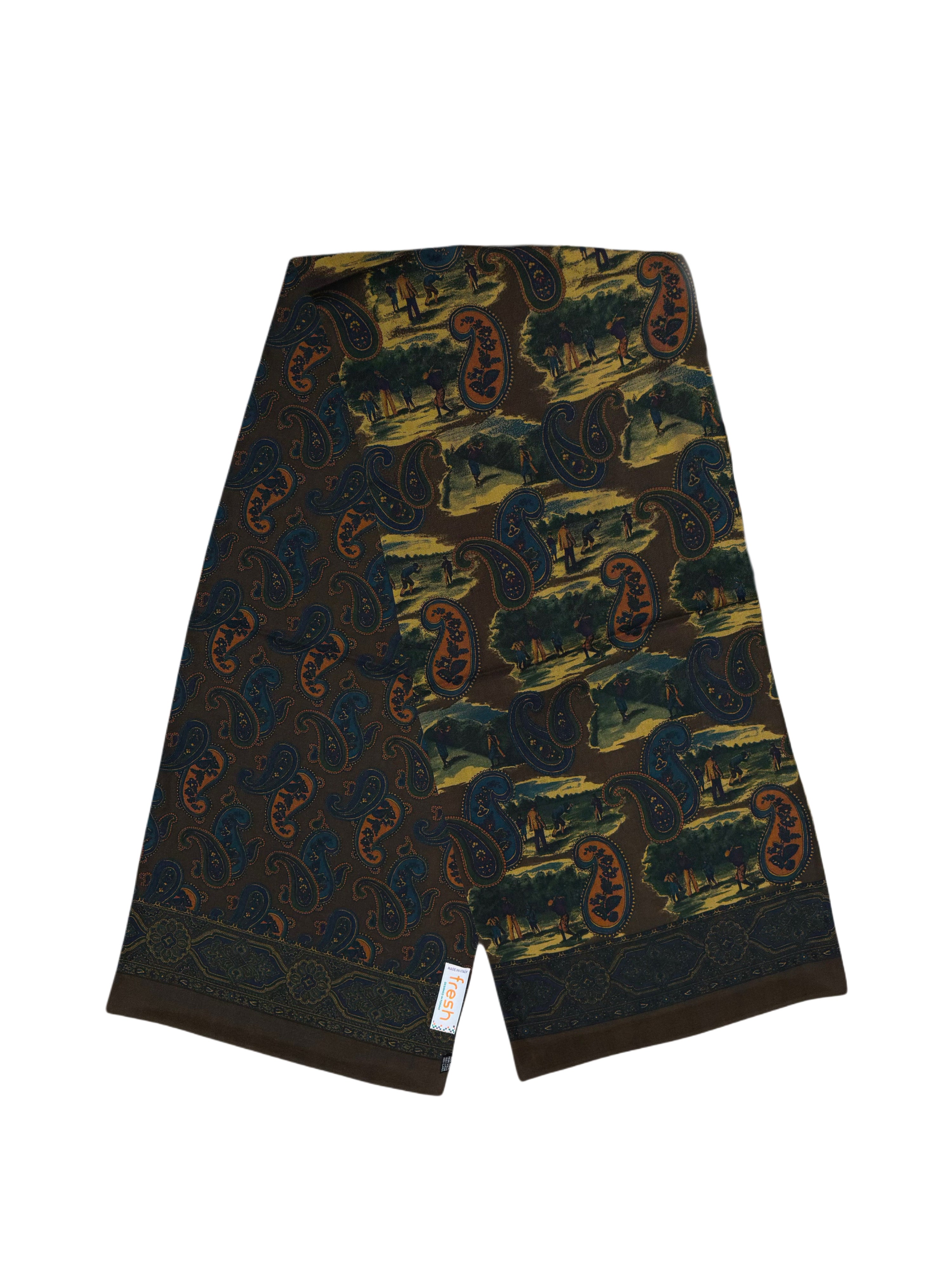 FRESH Wool Scarf in Golf Paisley