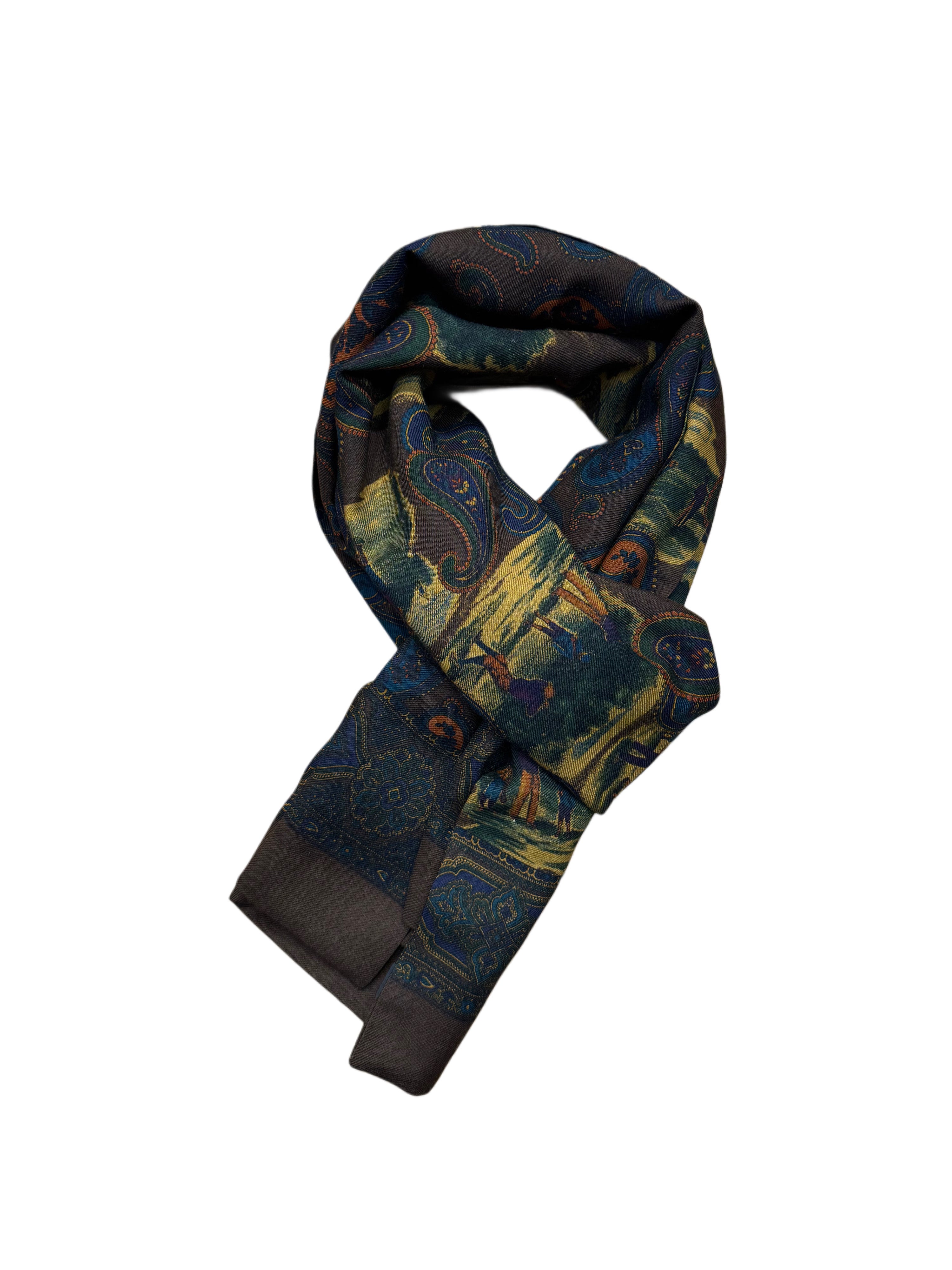 FRESH Wool Scarf in Golf Paisley
