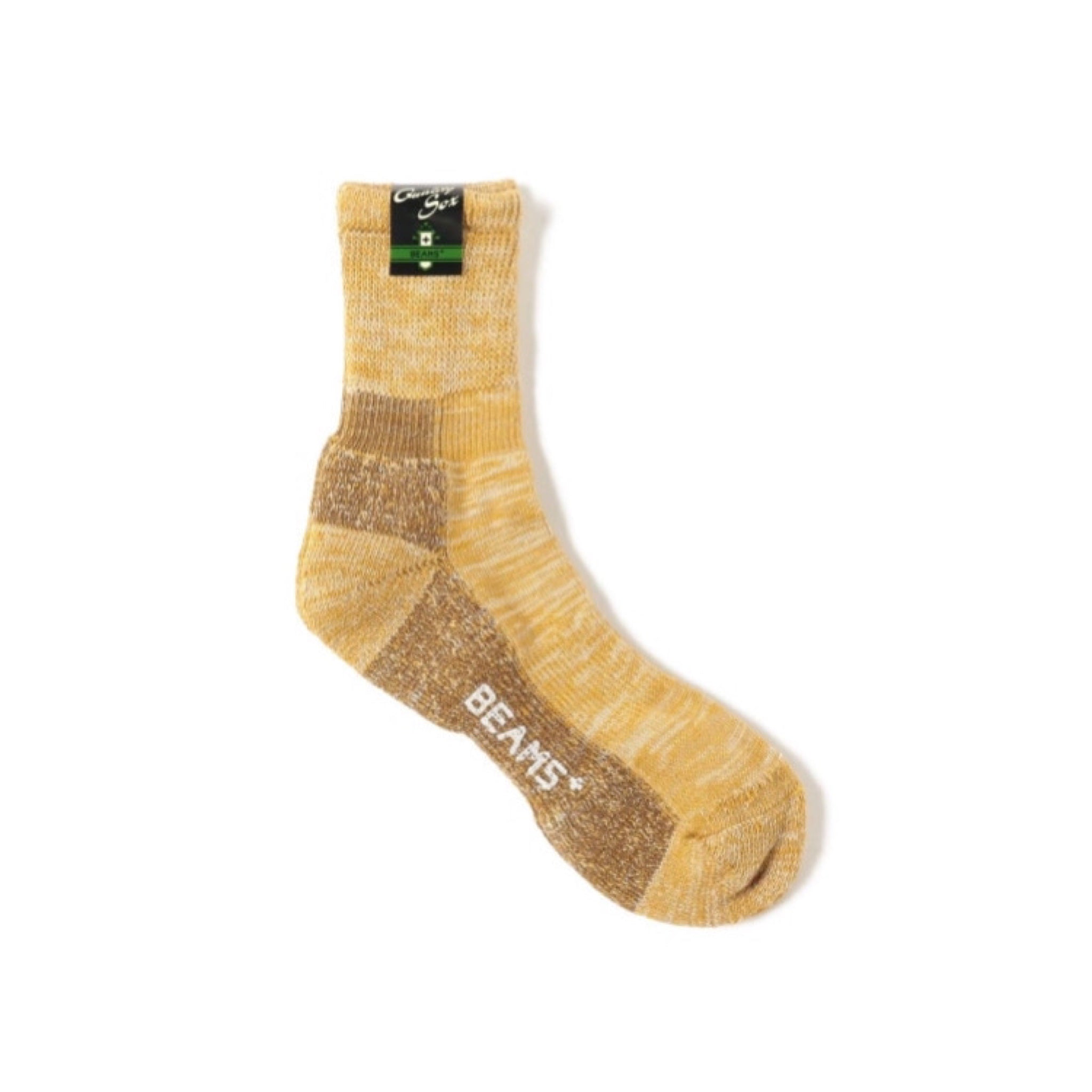 BEAMS PLUS Chaussettes Outdoor Jaune