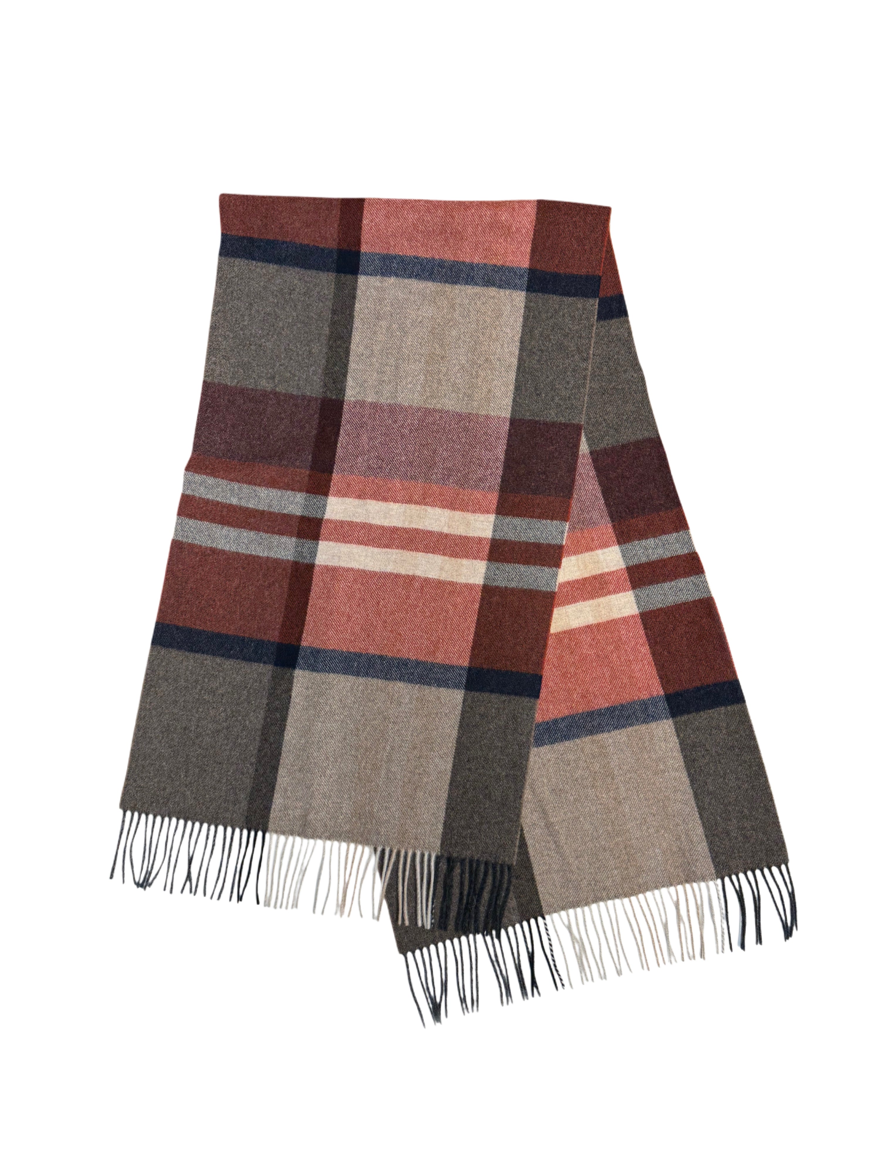 FRESH Brown Red Wool Scarf
