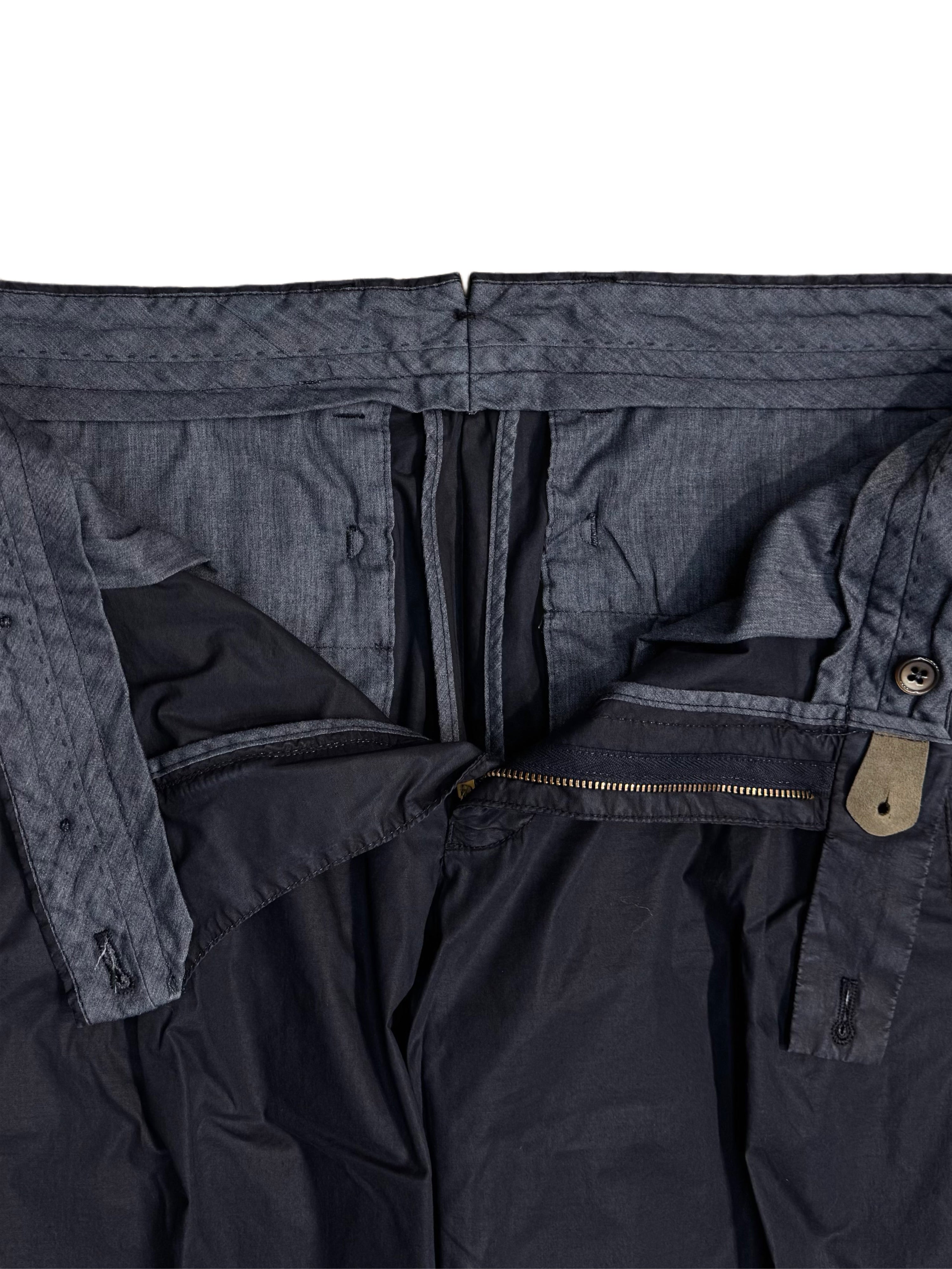 Pantaloni chino a pieghe FRESH Nervi in cotone lyocell in blu scuro