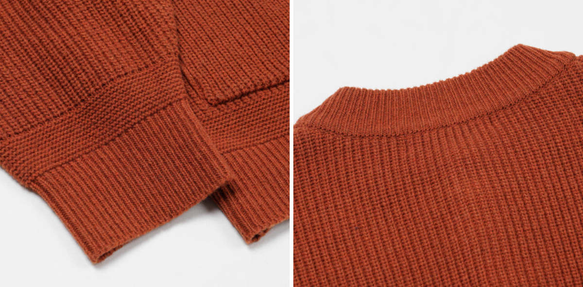 FRIZMWORKS Heavy Wool Round Cardigan Brick