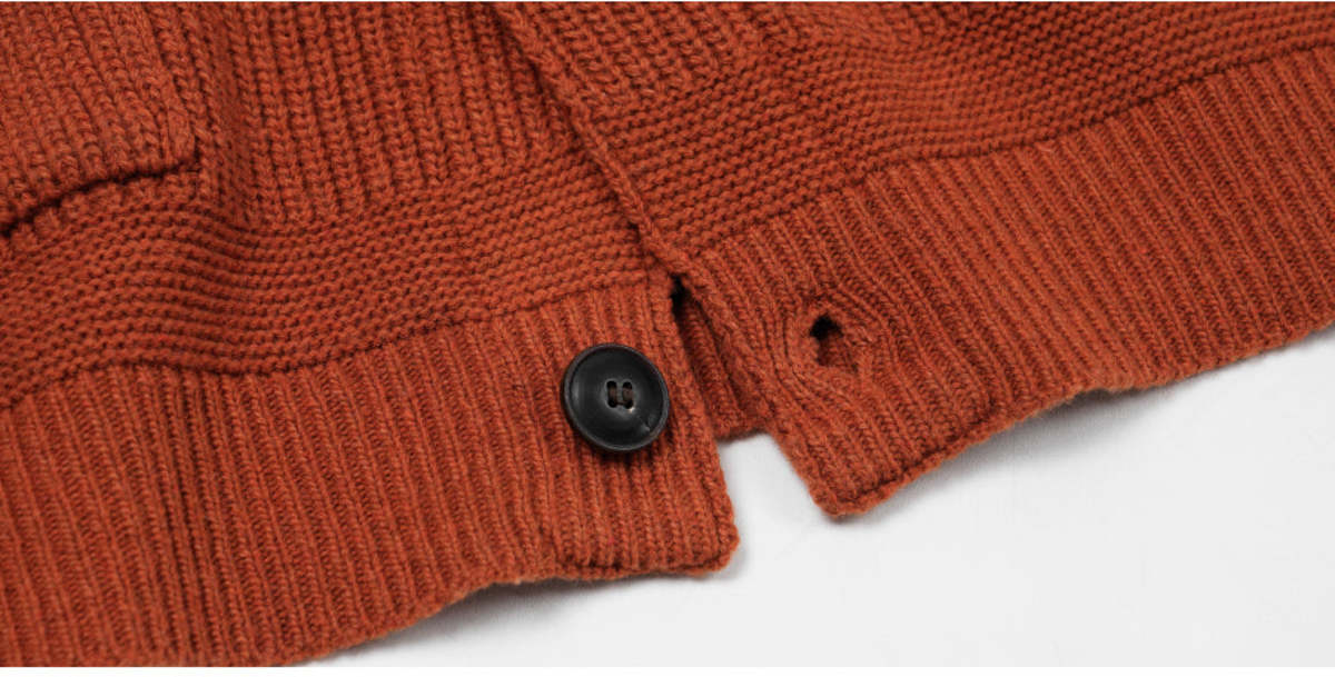 FRIZMWORKS Heavy Wool Round Cardigan Brick