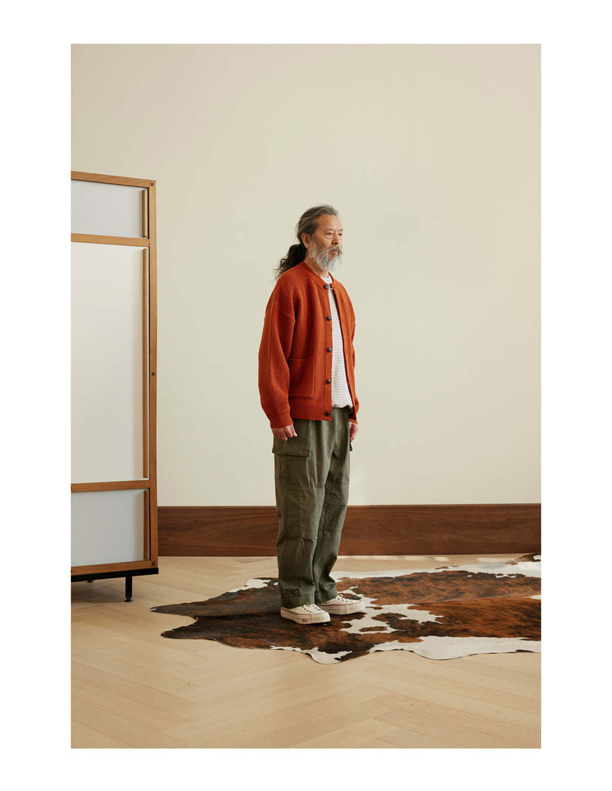 FRIZMWORKS Heavy Wool Round Cardigan Brick