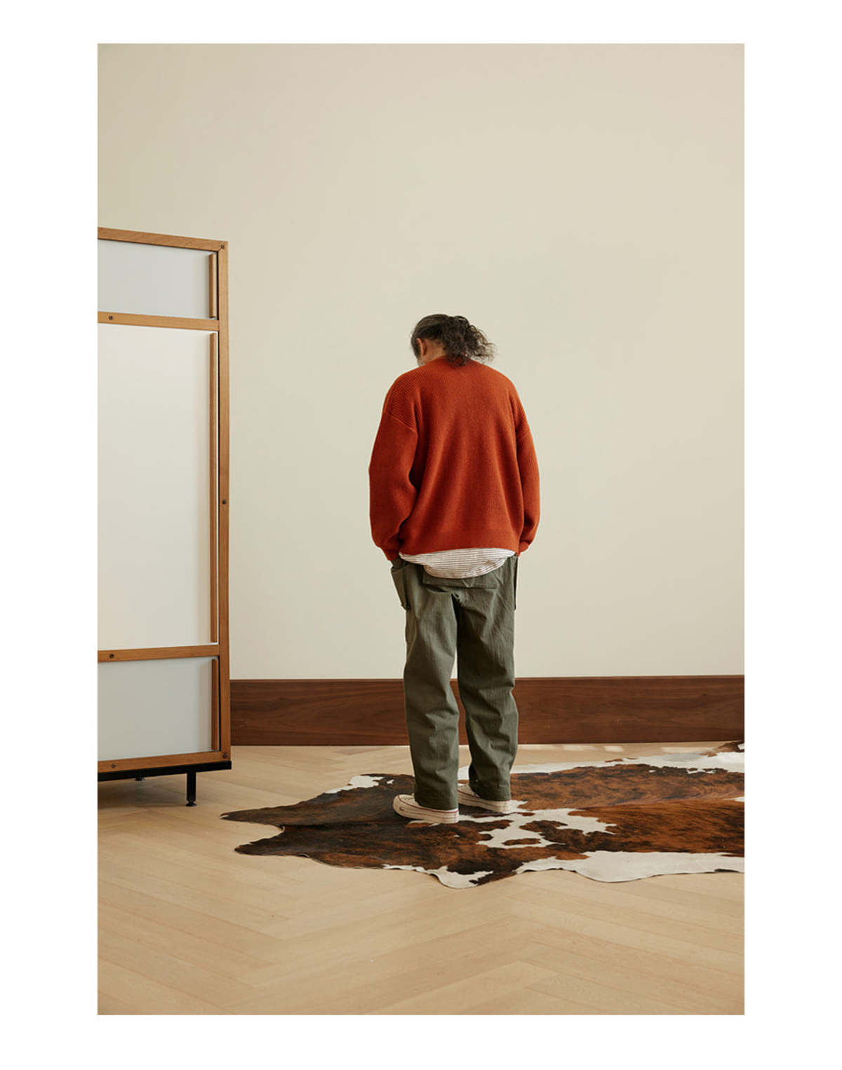 FRIZMWORKS Heavy Wool Round Cardigan Brick