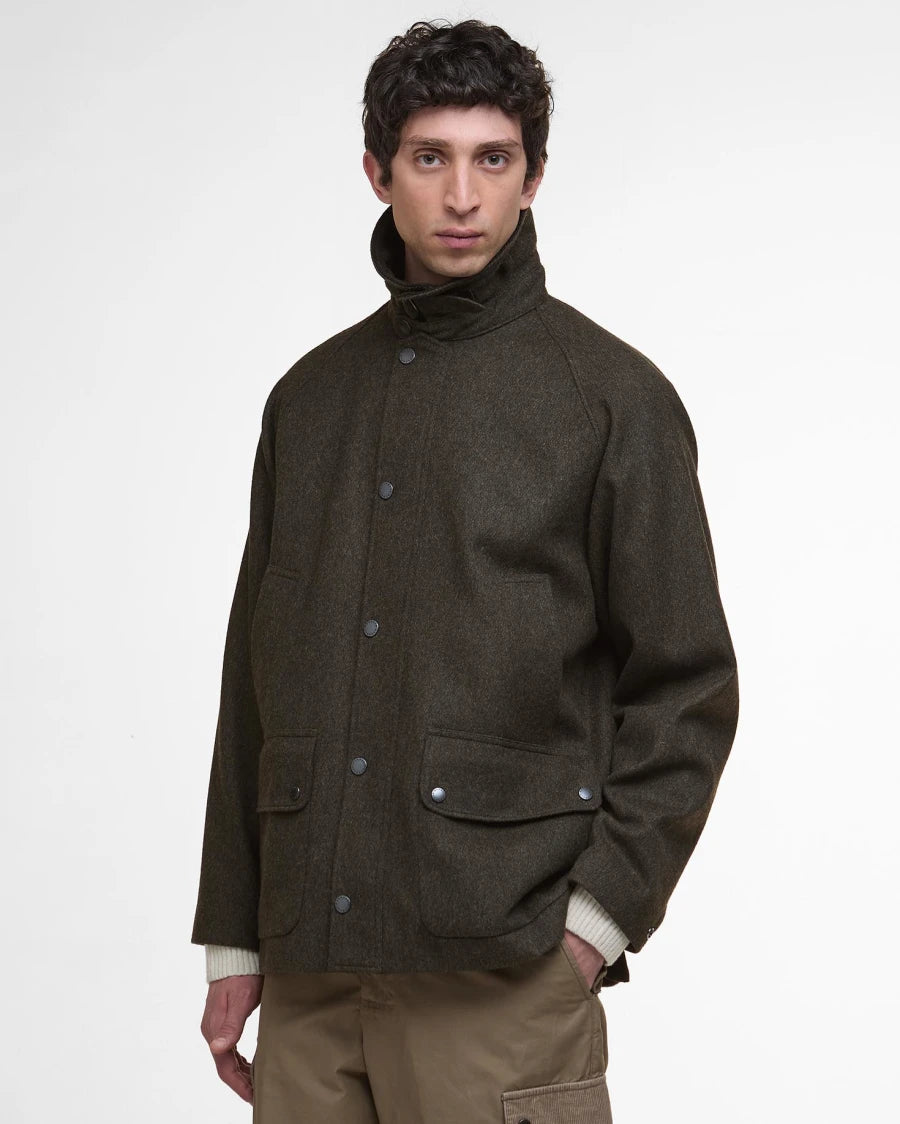 BARBOUR Modified Bedale Wool Jacket Olive