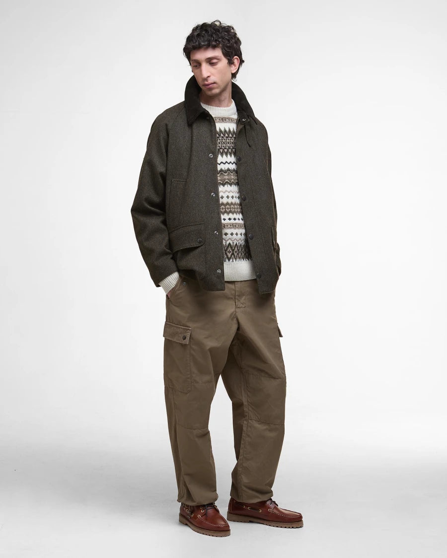 BARBOUR Modified Bedale Wool Jacket Olive
