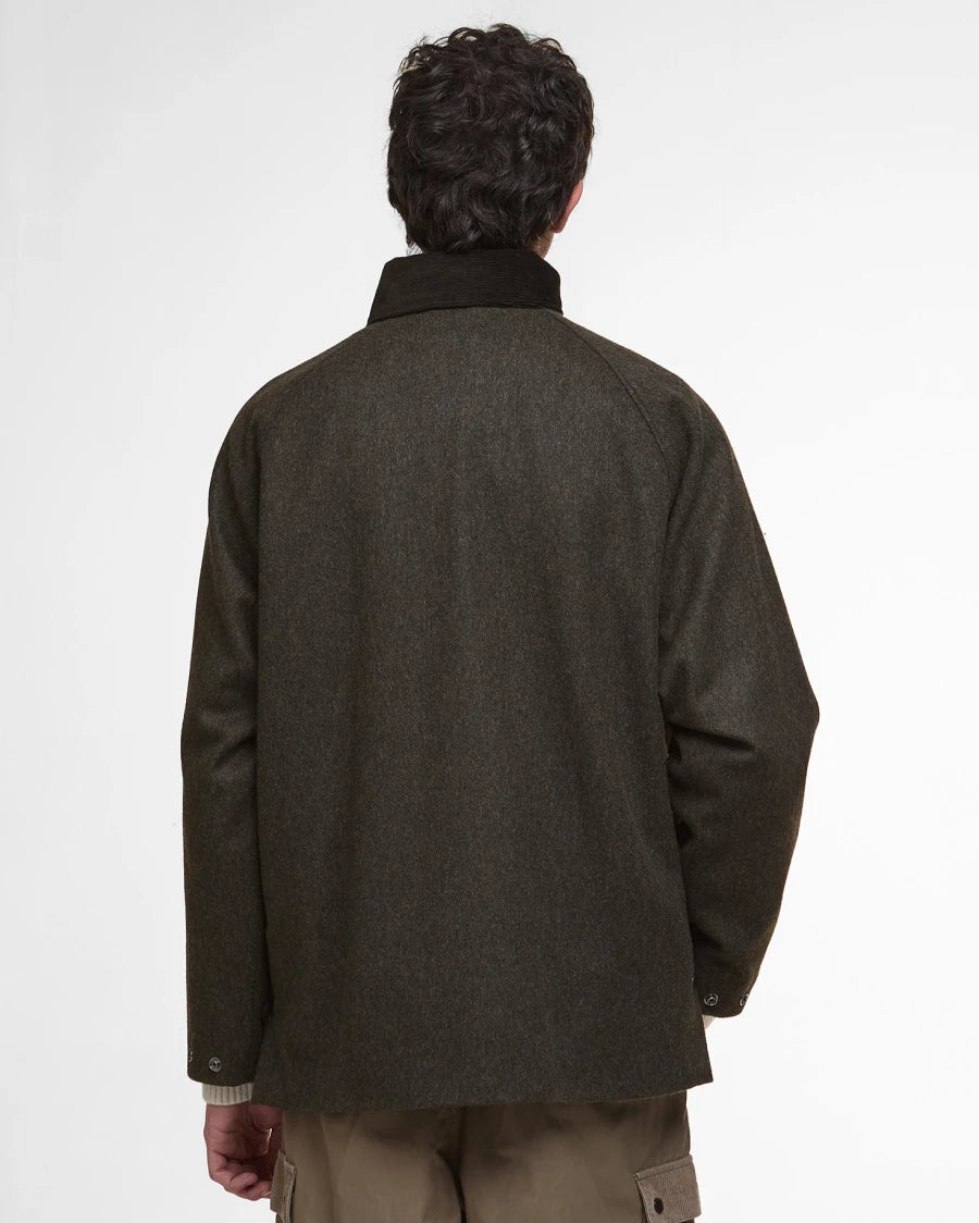 BARBOUR Modified Bedale Wool Jacket Olive