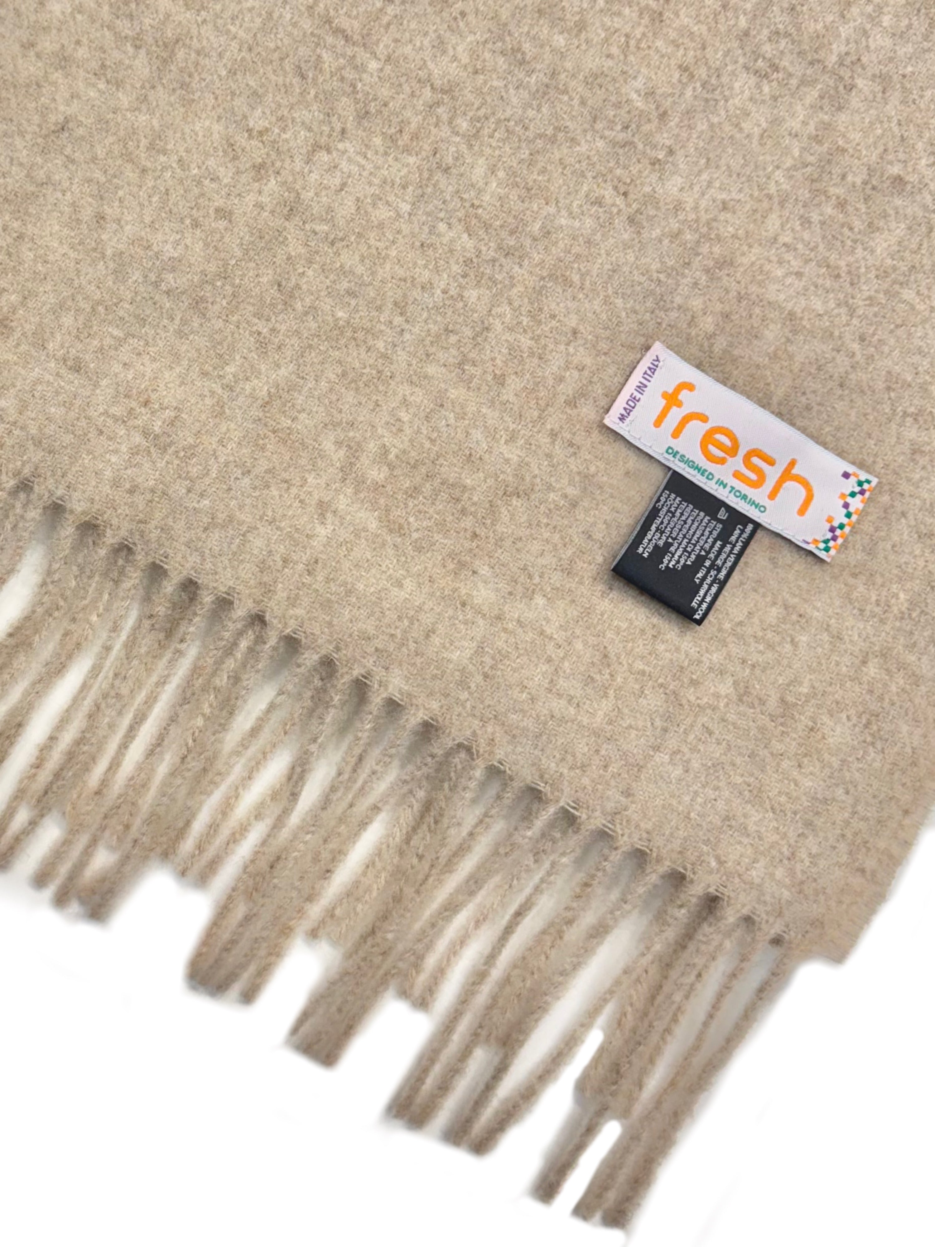 FRESH Beige Wool Scarf