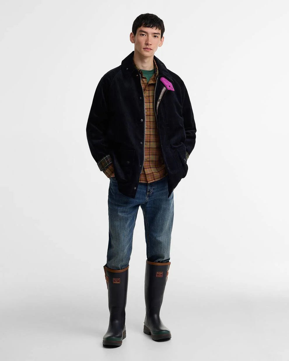 BARBOUR x Paul Smith Barbour Navy Cord Beaufort Casual Jacket