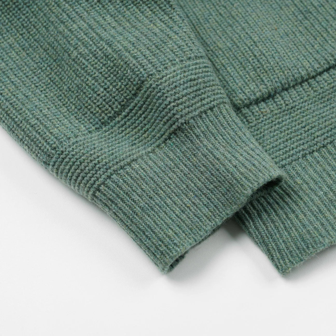 FRIZMWORKS Heavy Wool Round Cardigan Jade Green