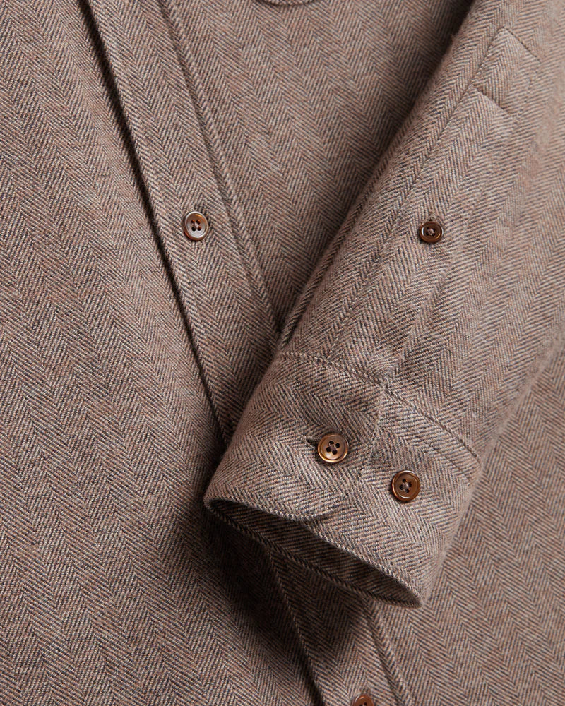 PORTUGUESE FLANNEL Espiga Brown Shirt
