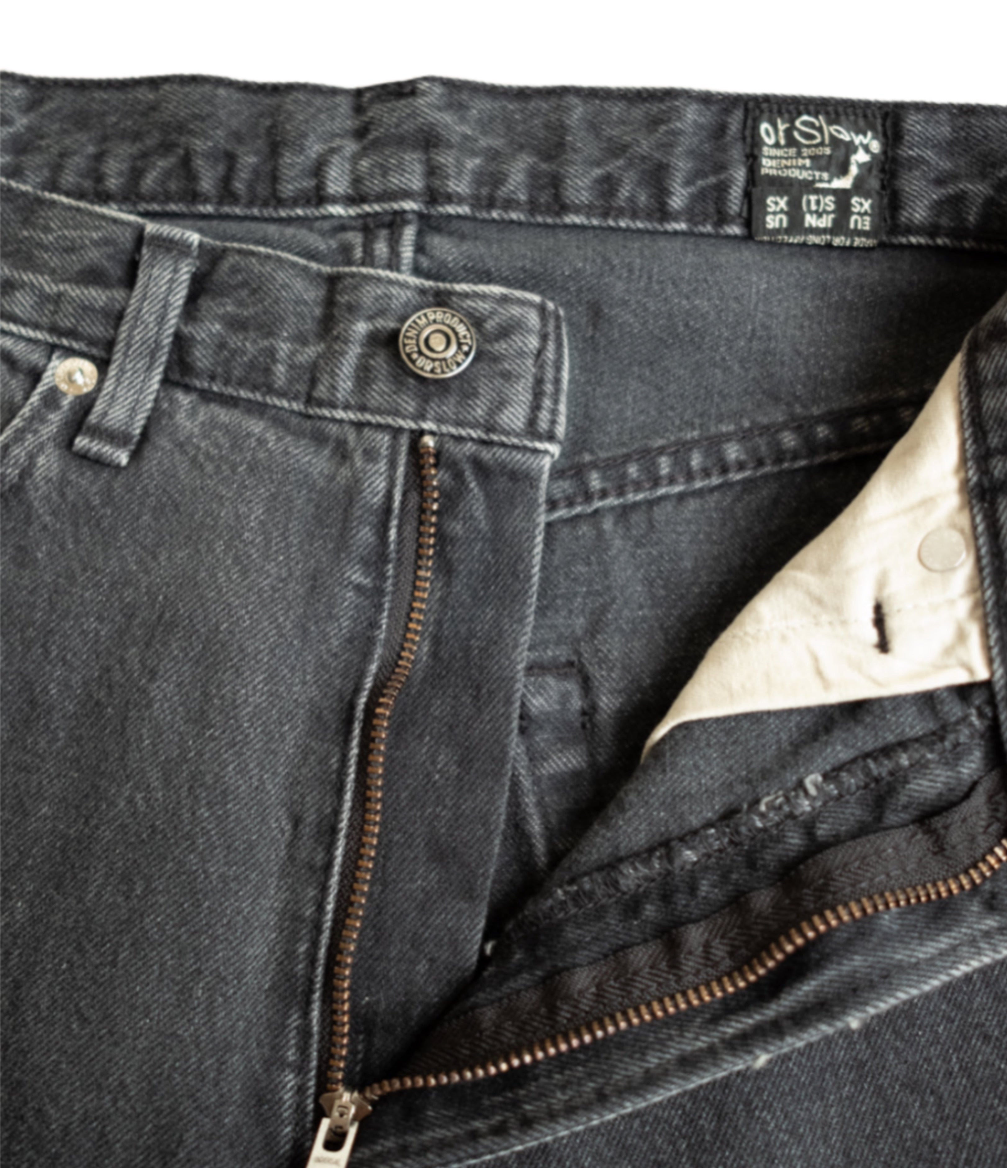 Jean ORSLOW 101 Dad's Fit en denim noir délavé à la pierre