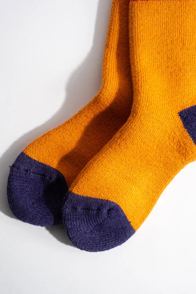 ROTOTO Chunky Pile Boot Sock Rose Orange