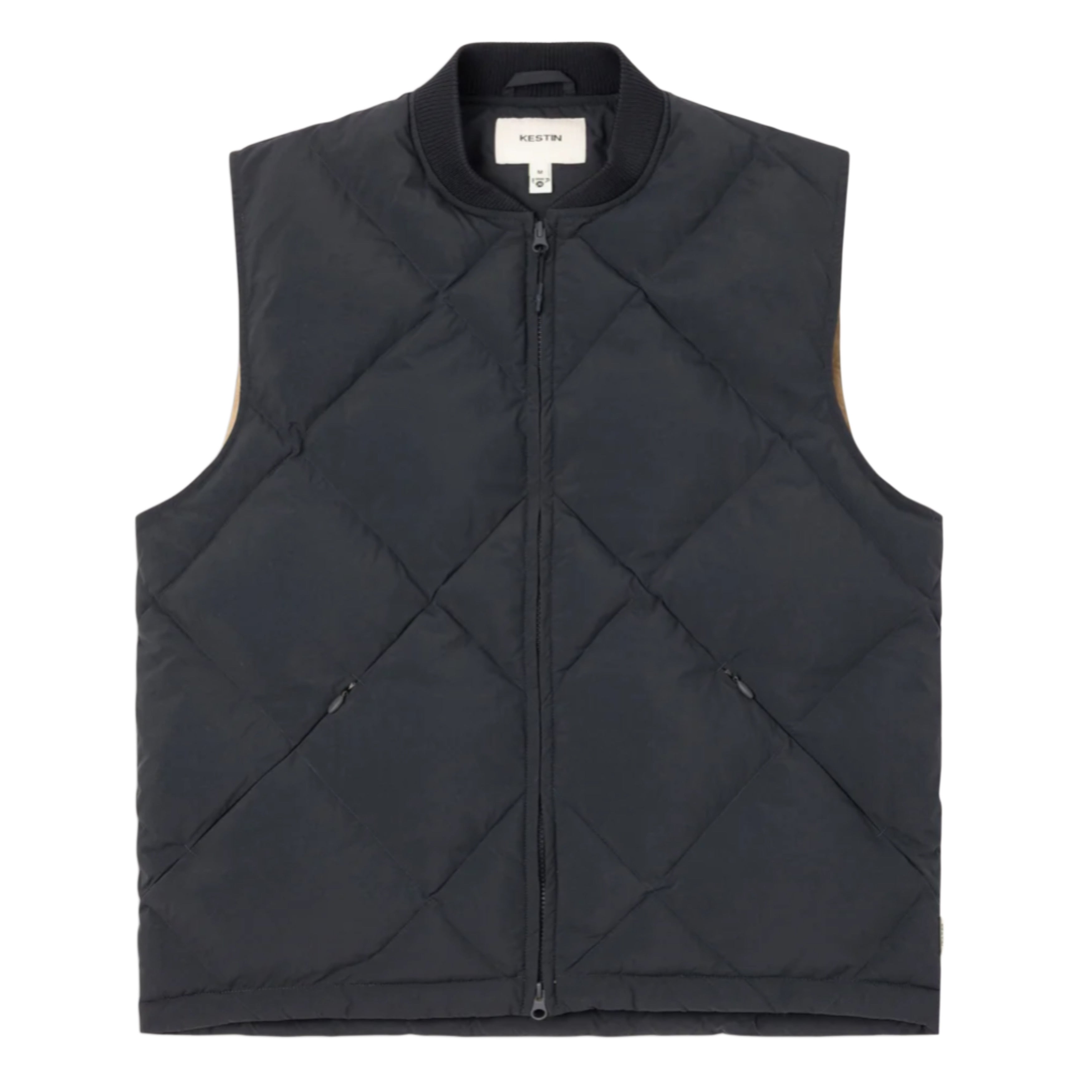 KESTIN Linton Vest in Charcoal Recycled Nylon