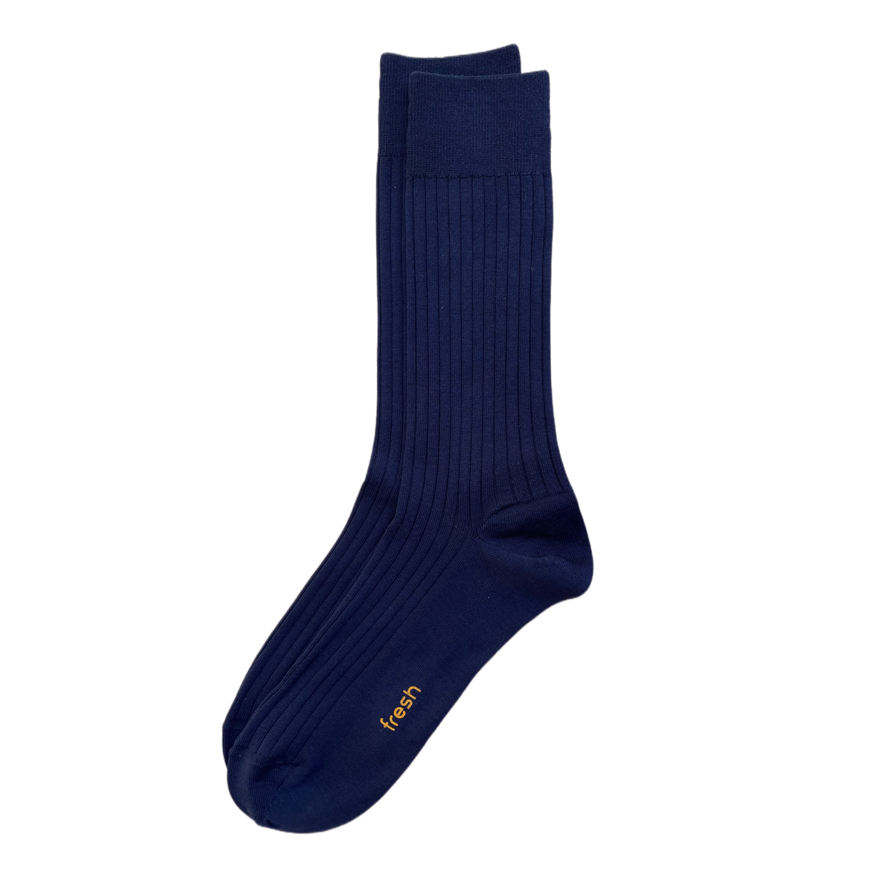 FRESH Cotton Mid-Calf Lenghth Socks In Navy