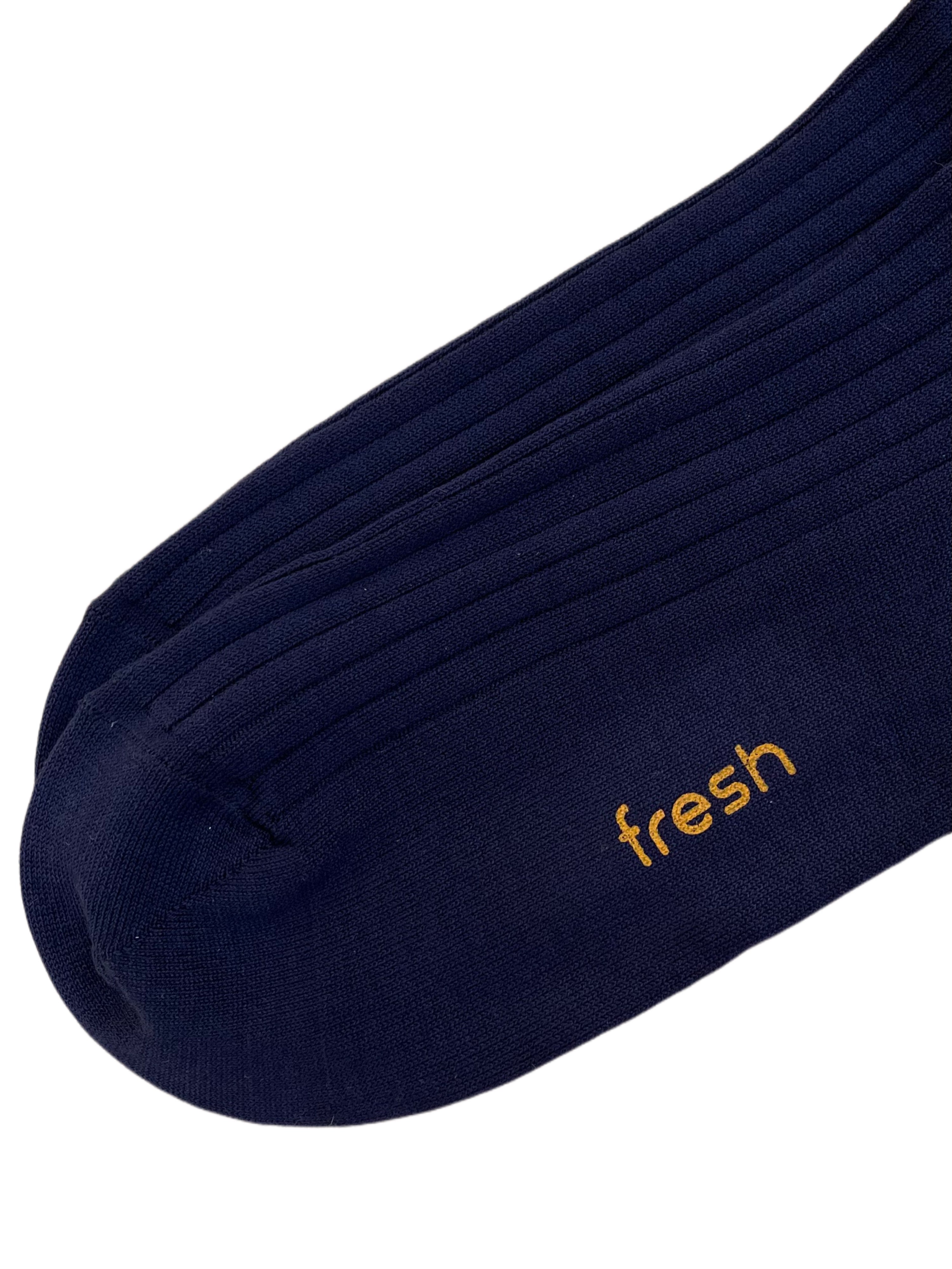 FRESH Cotton Mid-Calf Lenghth Socks In Navy