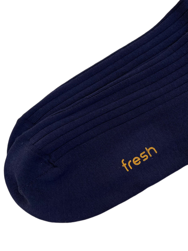 FRESH Cotton Mid-Calf Lenght Socks In Navy