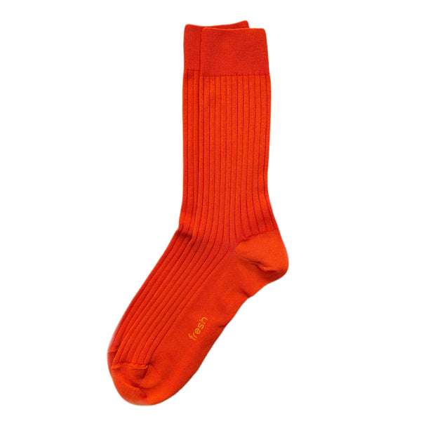 FRESH Cotton Mid-Calf Lenght Socks In Orange