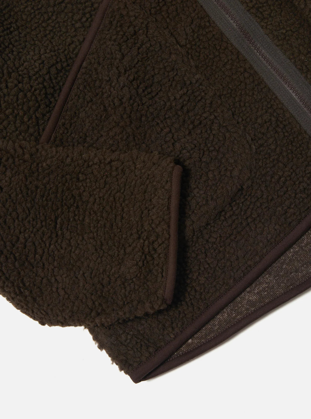 UNIVERSAL WORKS Brown Galaxy Fleece Zip Liner Jacket