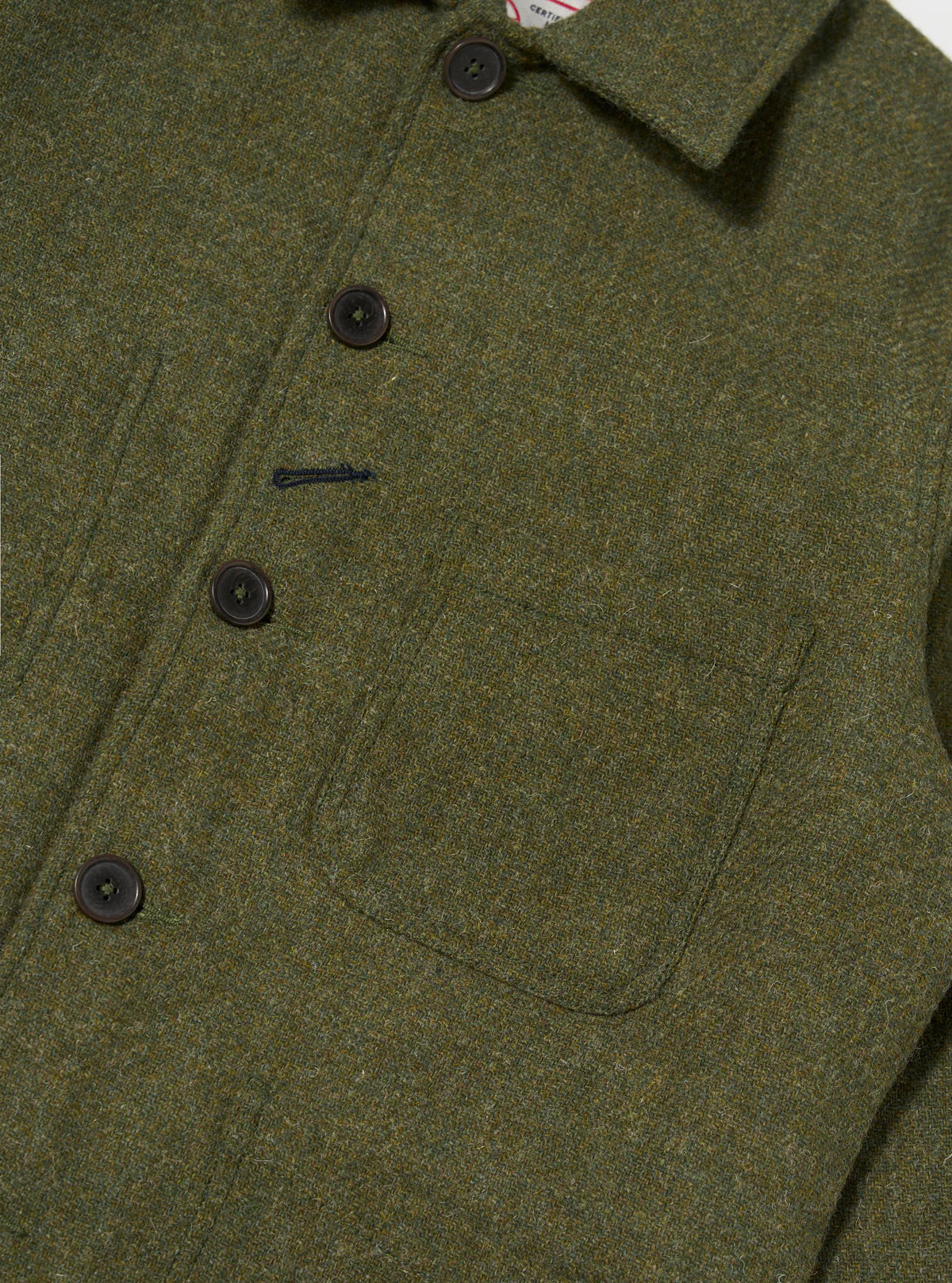 UNIVERSAL WORKS Green Harris Tweed Plaid Bakers Jacket