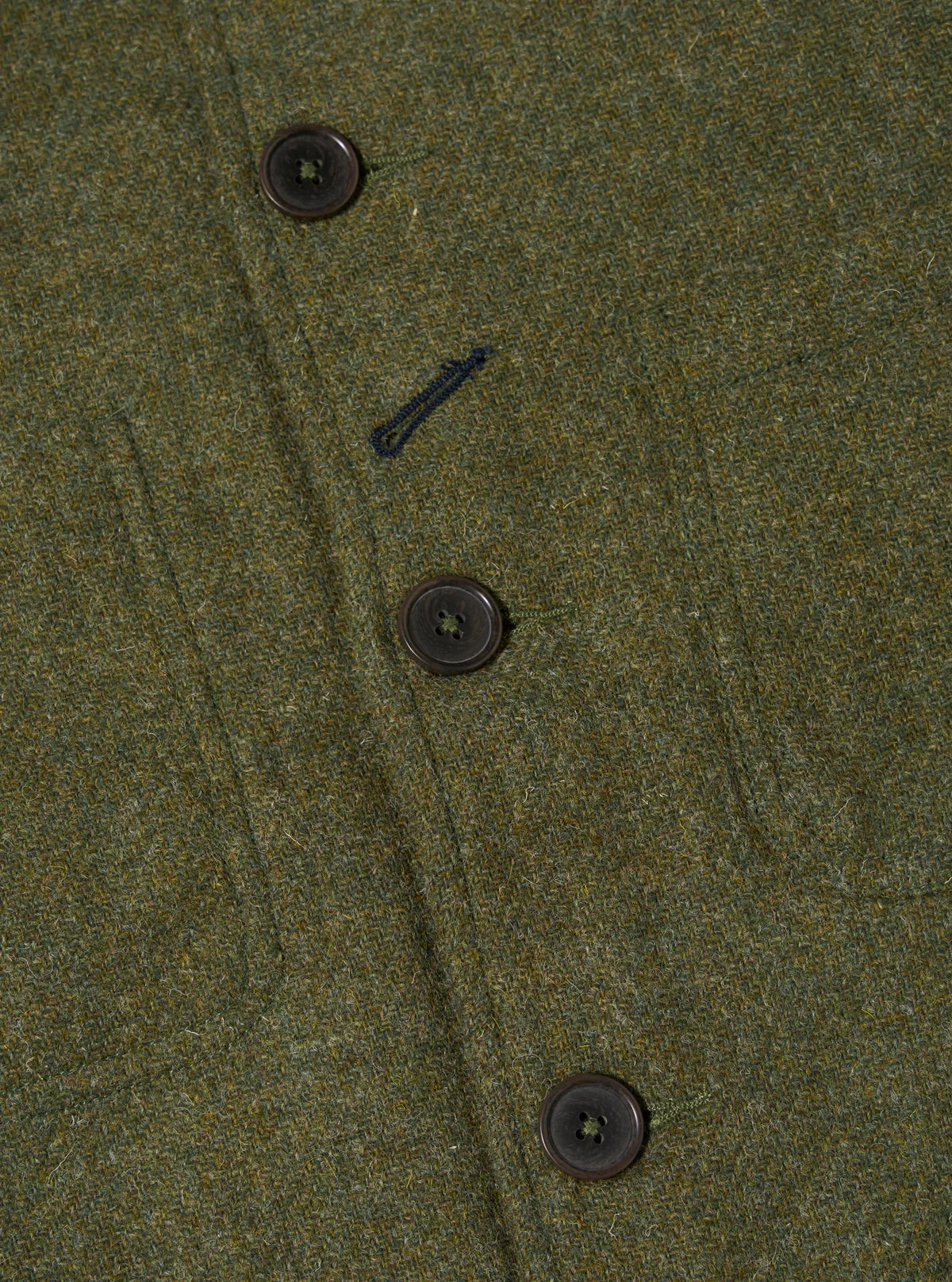UNIVERSAL WORKS Green Harris Tweed Plaid Bakers Jacket