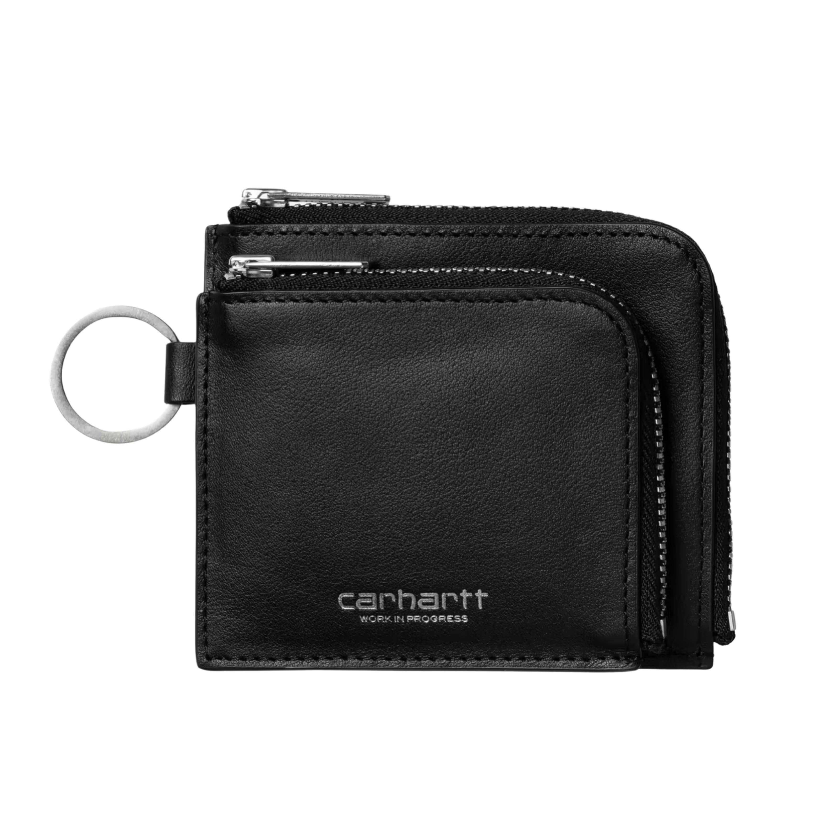 CARHARTT WIP Double Vegas Zip Wallet Black Silver