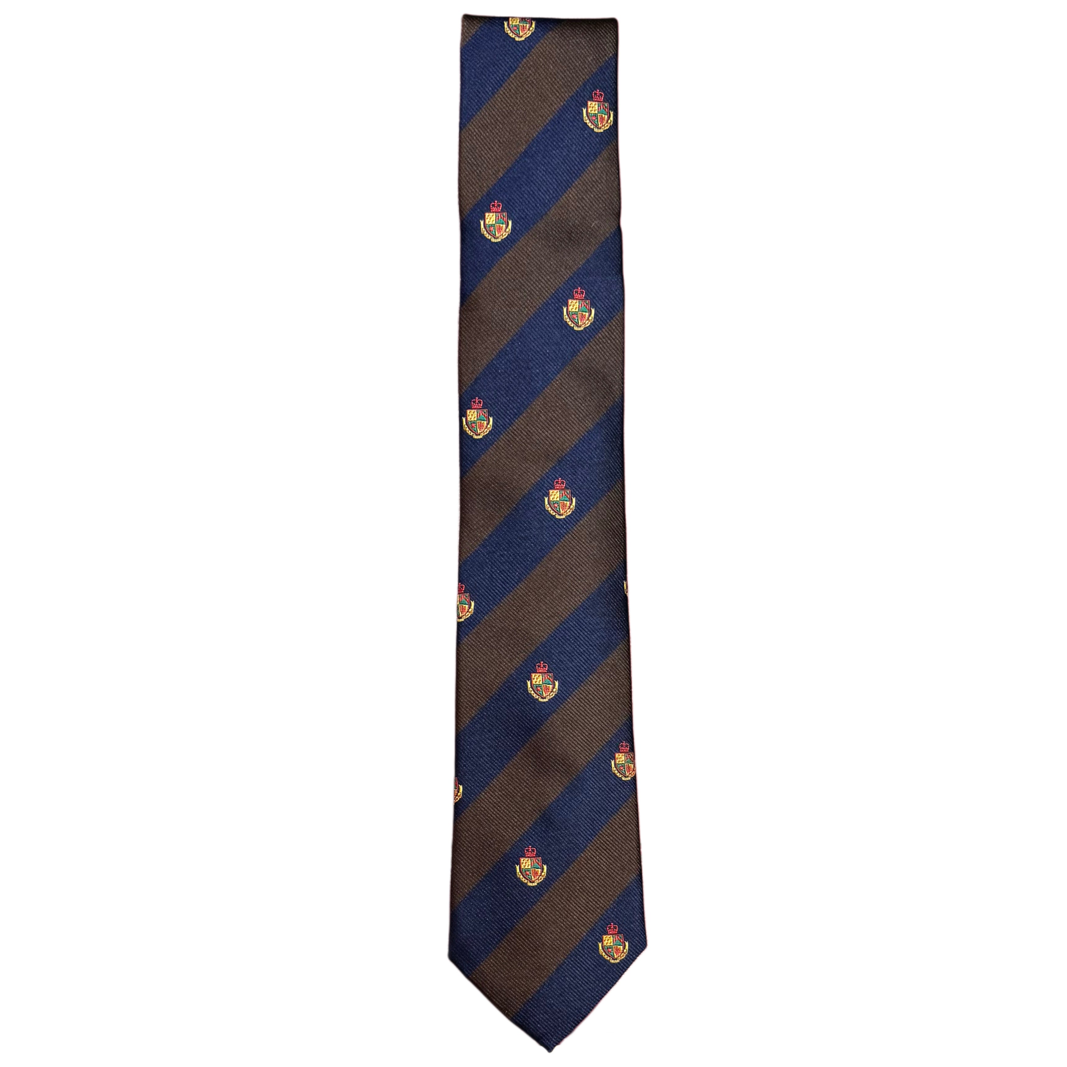 FRESH Spencer Silk Tie in Navy Brown