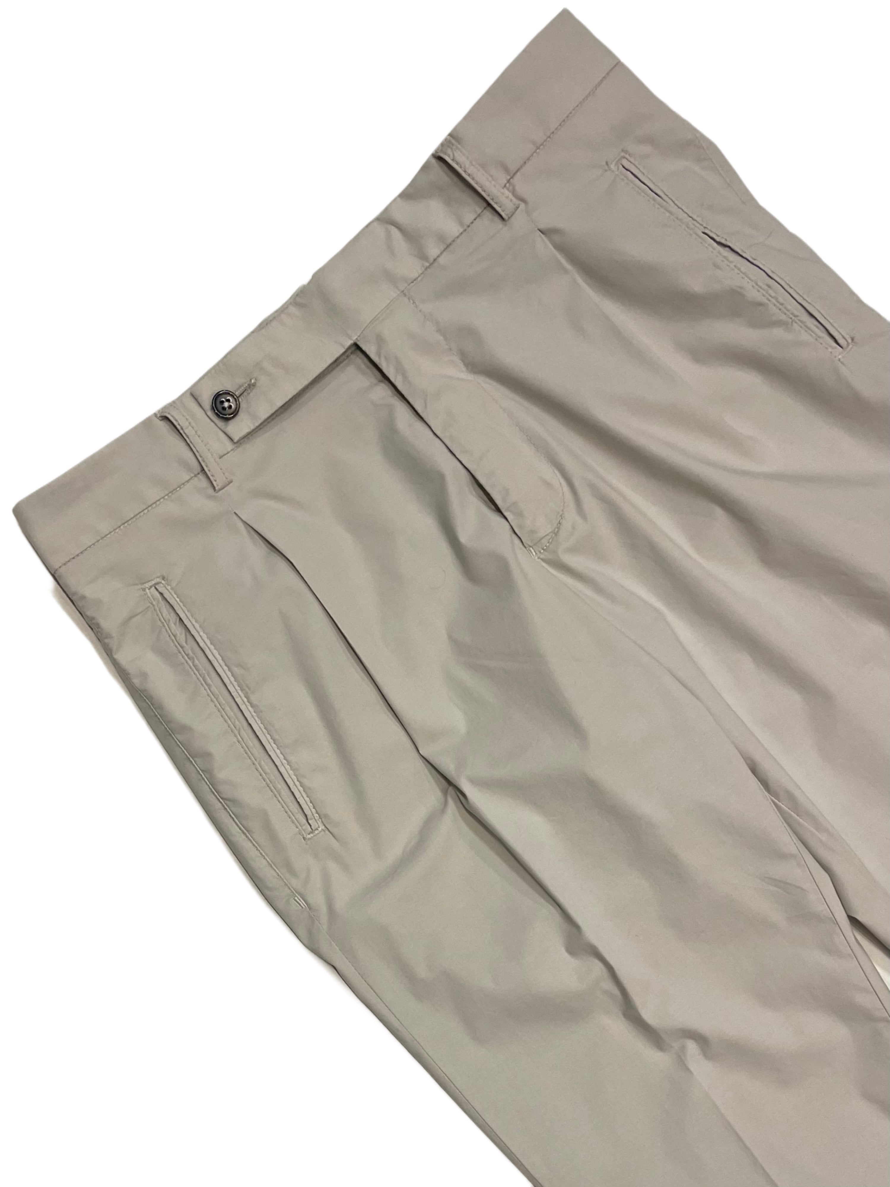FRESH Pantalon Chino Plissé En Coton Lyocell Nervi En Pierre Ponce