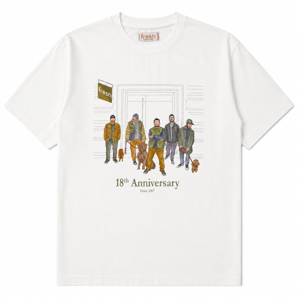 T-shirt en coton blanc FRESH 18ème Anniversaire