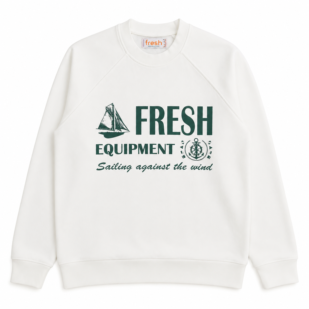 Sweat-shirt en coton FRESH Equipment blanc