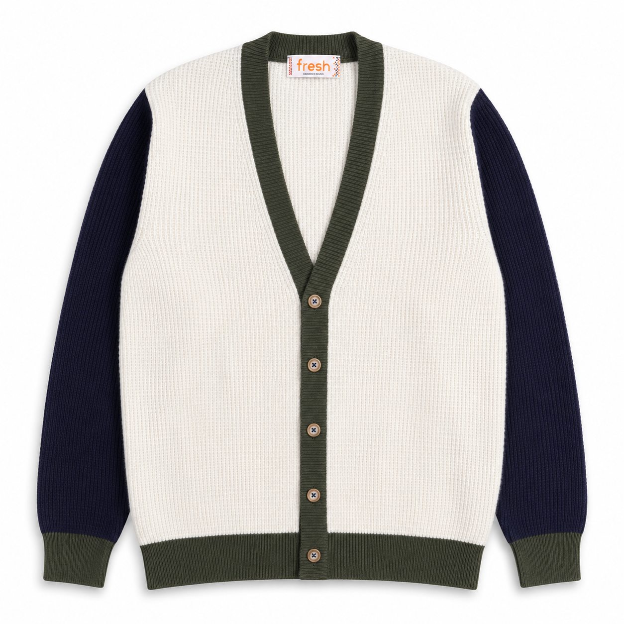 FRESH Adam Waffle-Knit Merino Wool Cardigan