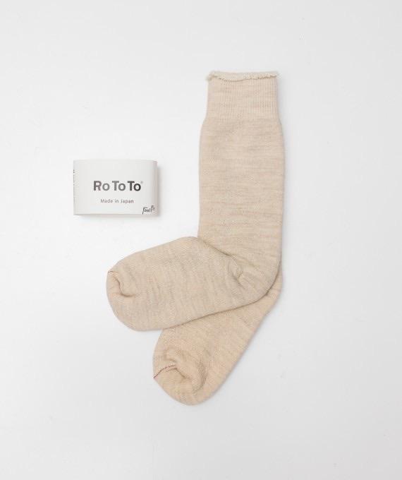 ROTOTO Chaussettes Double Face Avoine