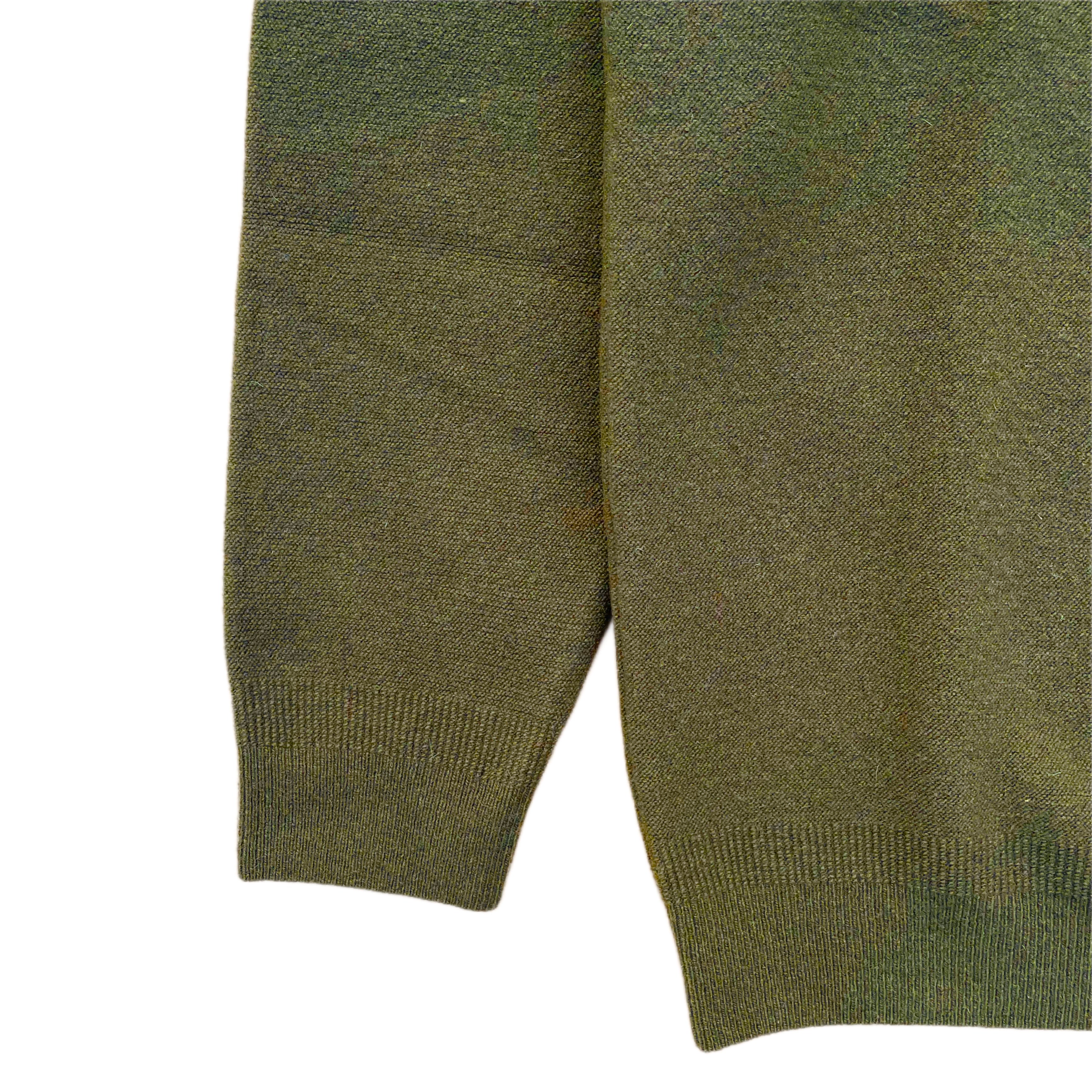 FRESH Pull Col Rond En Laine Vert Militaire