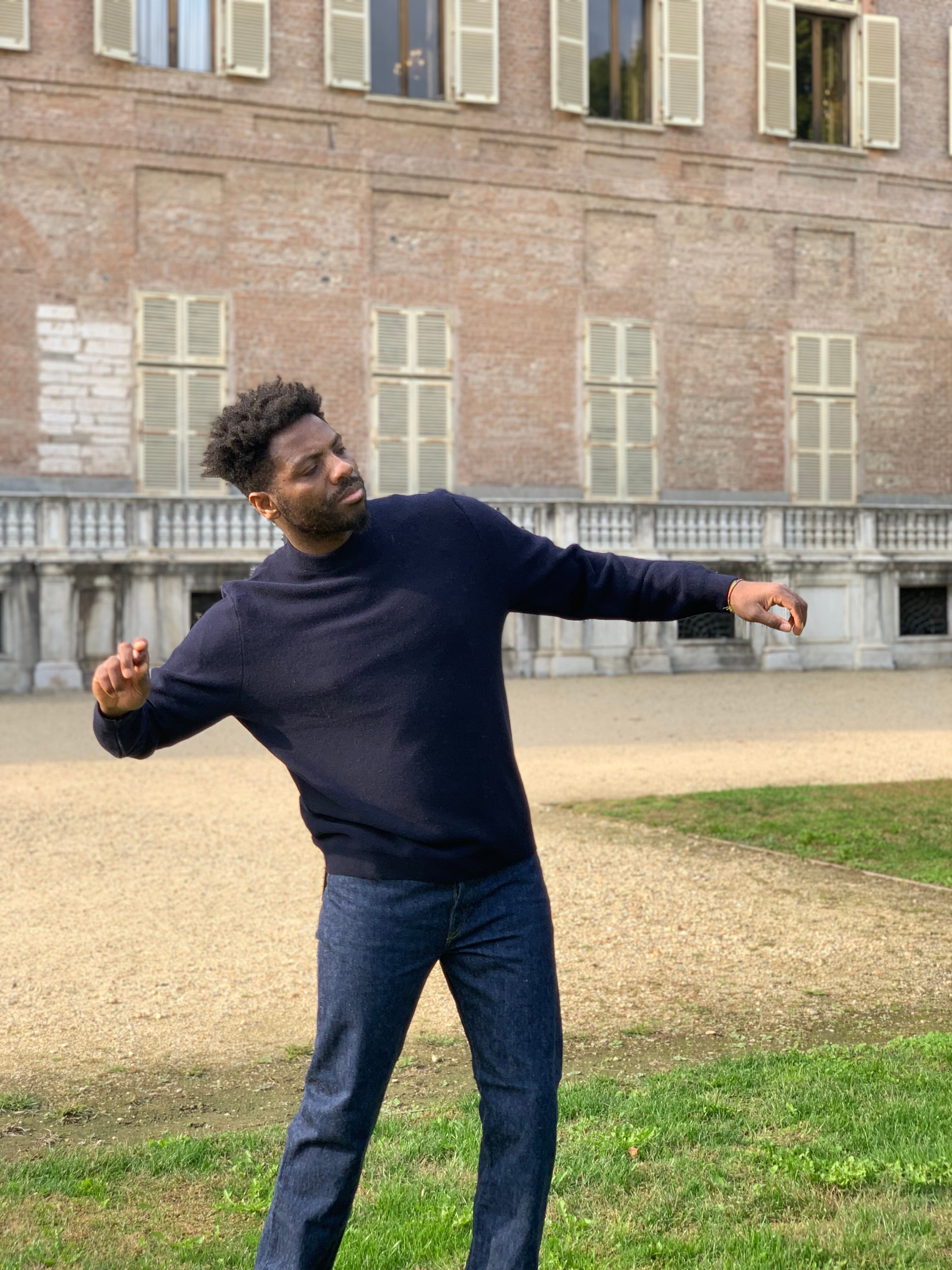 FRESH Pull Col Rond en Laine Marine