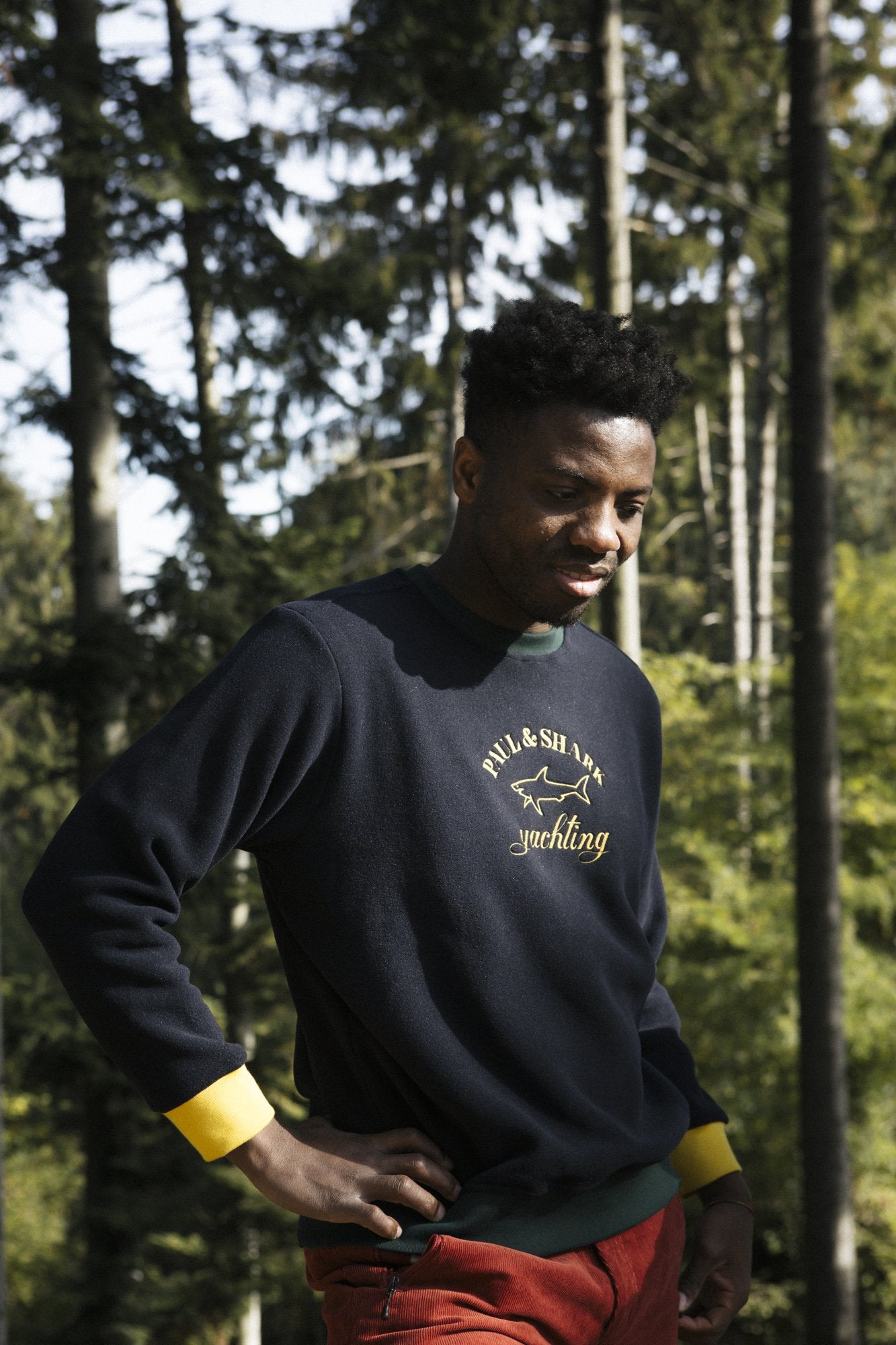 PAUL & SHARK x FRESH Crewneck Fleece Sweatshirt Navy