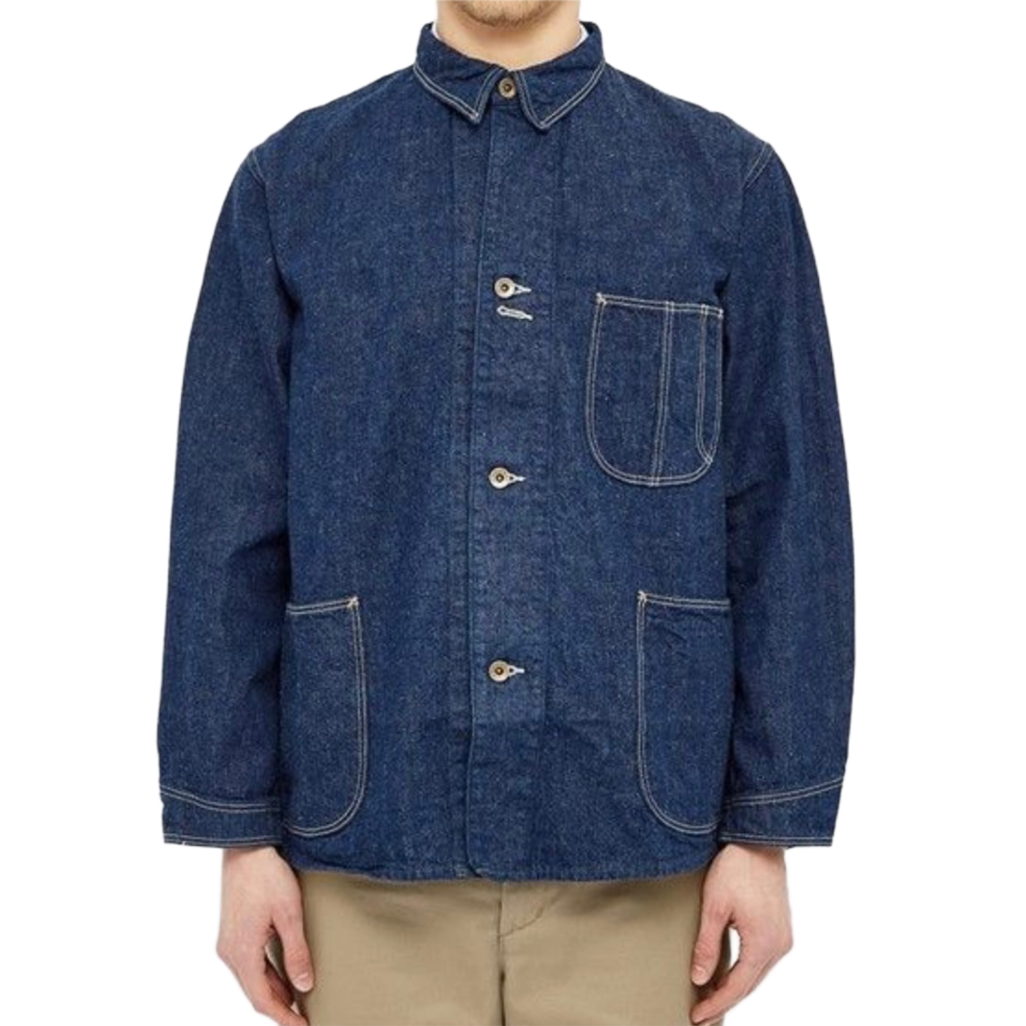 Giacca in denim One Wash originale da 9 once della tuta ORSLOW degli anni '40