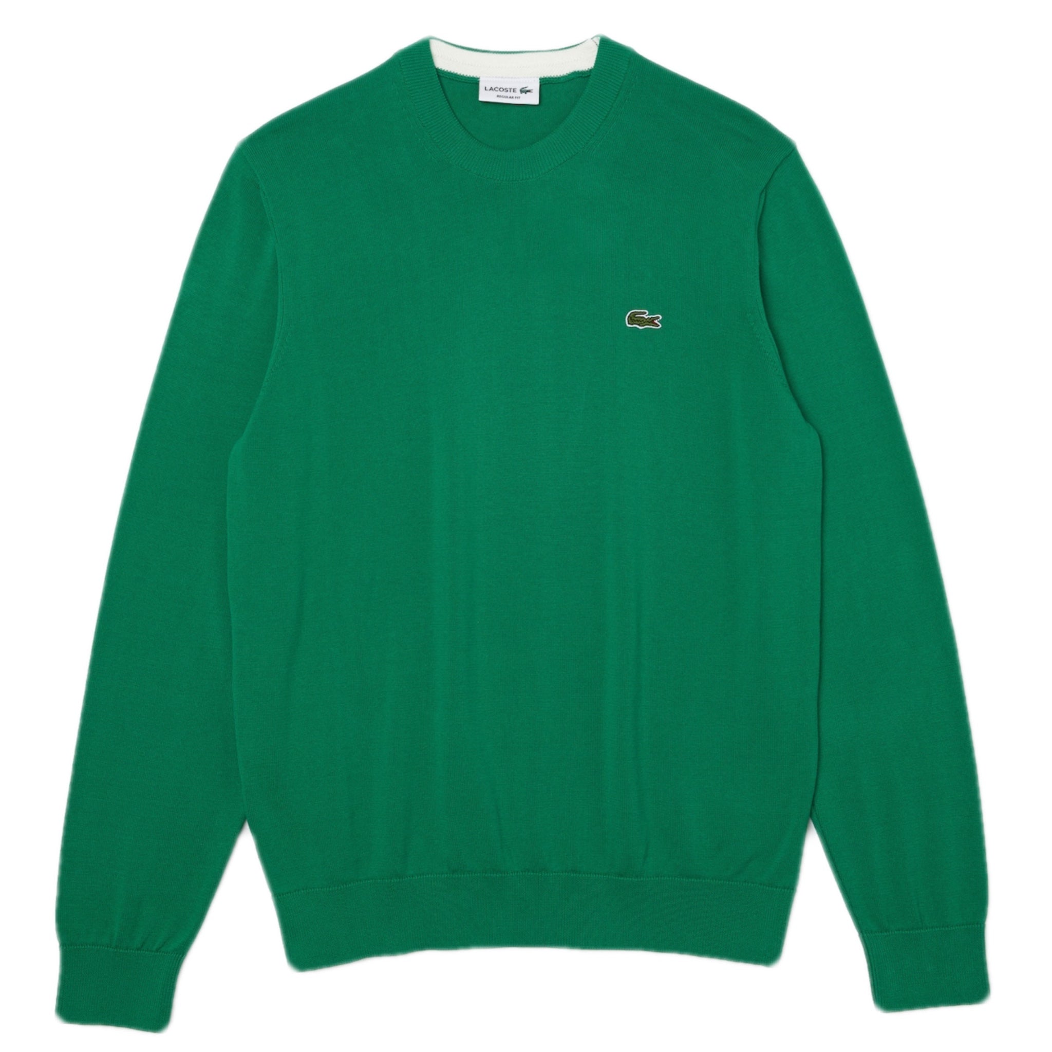Ubrugelig Lavet til at huske middag LACOSTE Organic Cotton Crew Neck Sweater Green – Fresh Store Torino