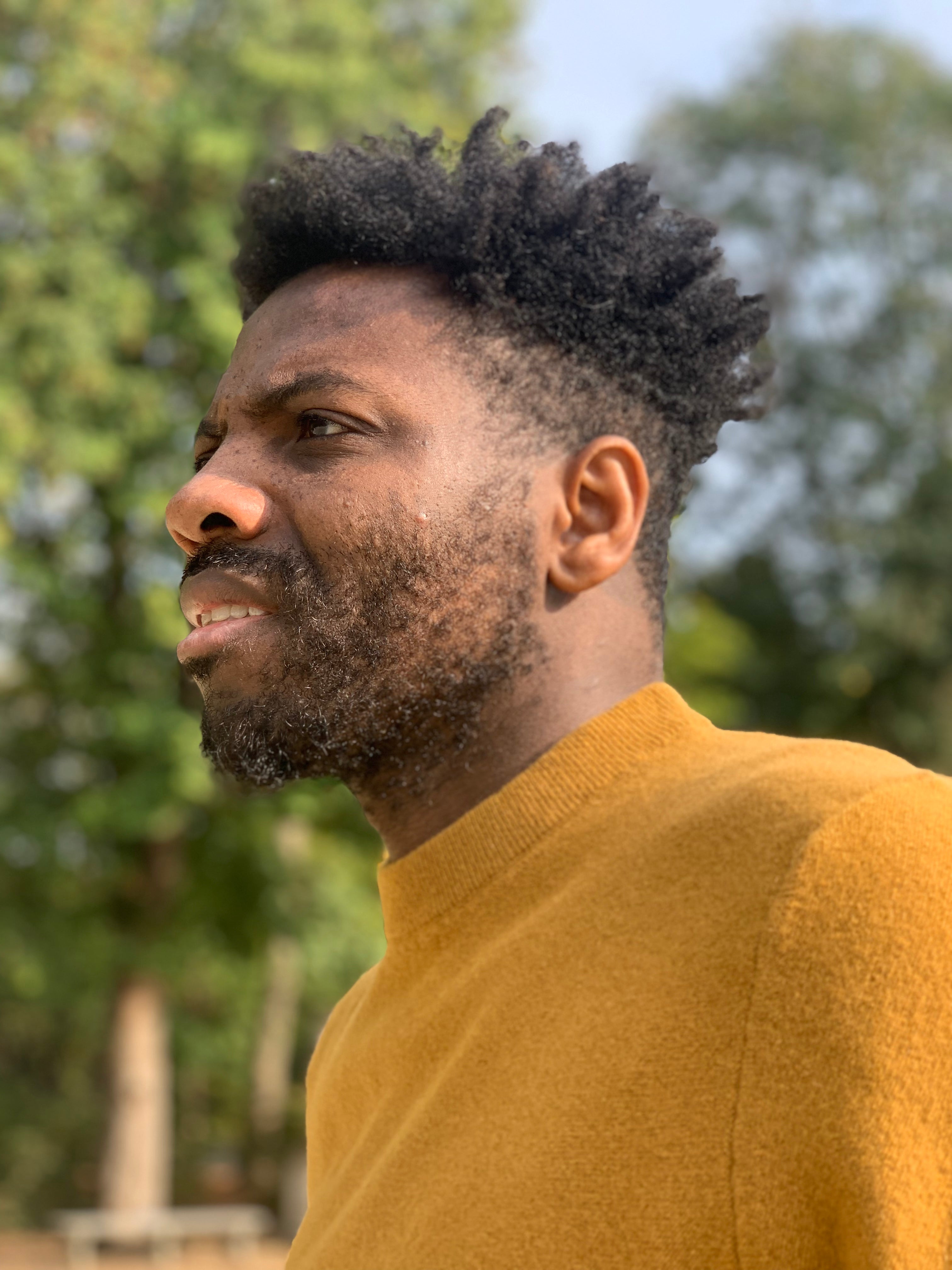 FRESH Pull Col Rond En Laine Olio Jaune