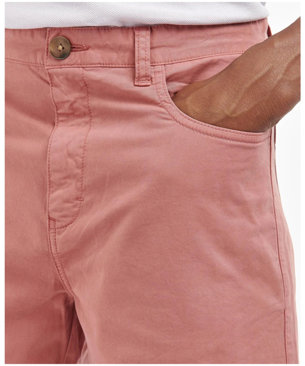BARBOUR Short en Sergé Surteint Rose Sel