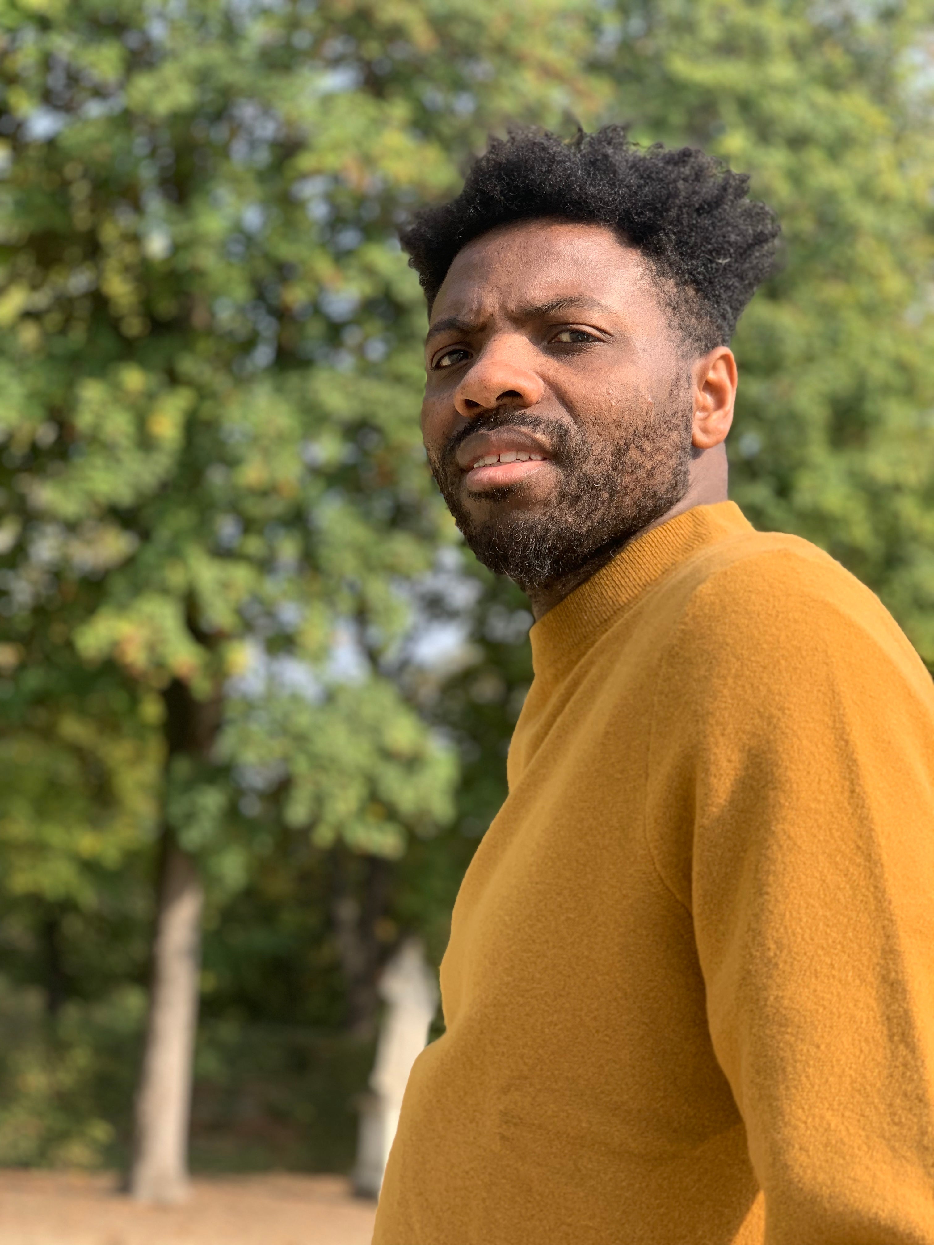 FRESH Pull Col Rond En Laine Olio Jaune