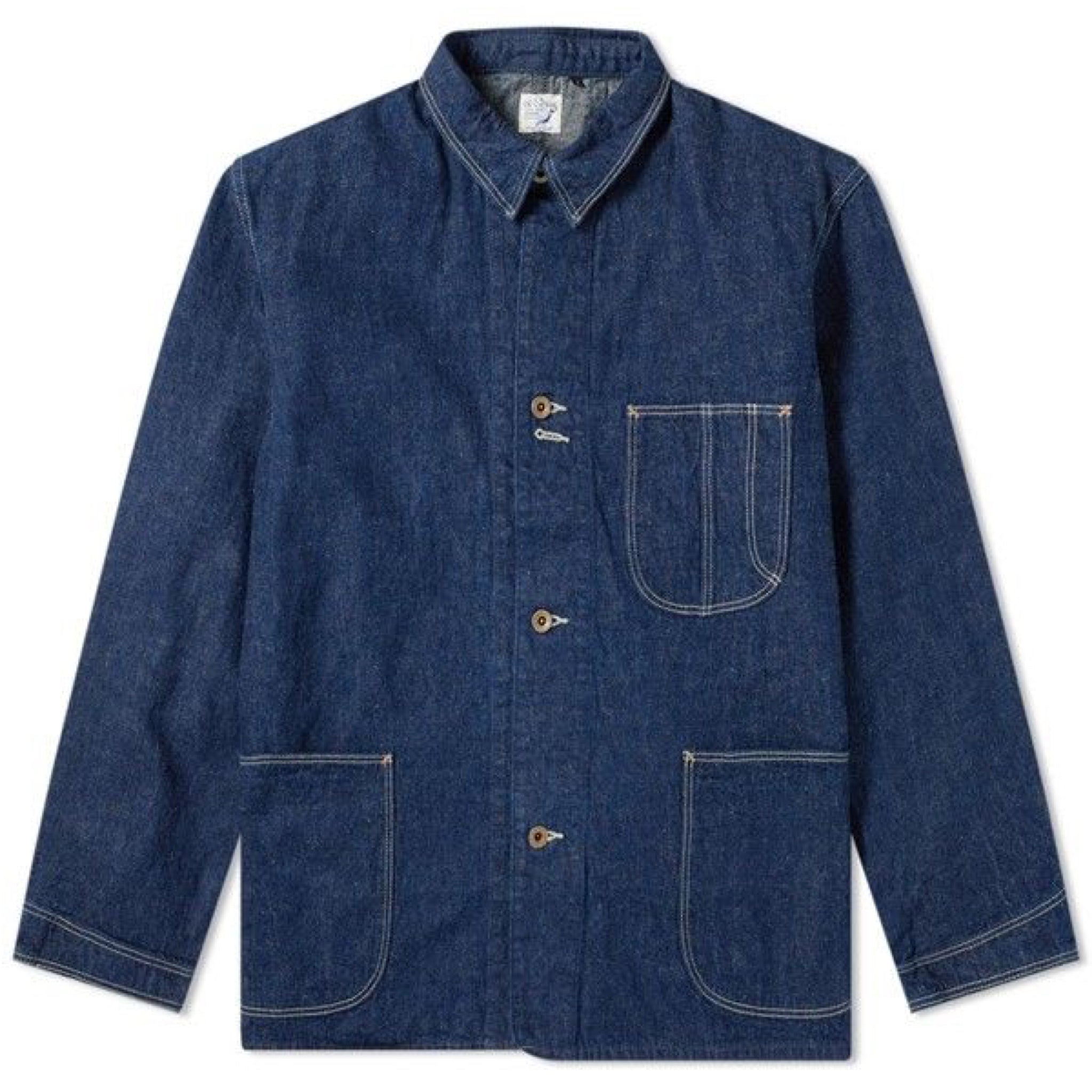 Giacca in denim One Wash originale da 9 once della tuta ORSLOW degli anni '40