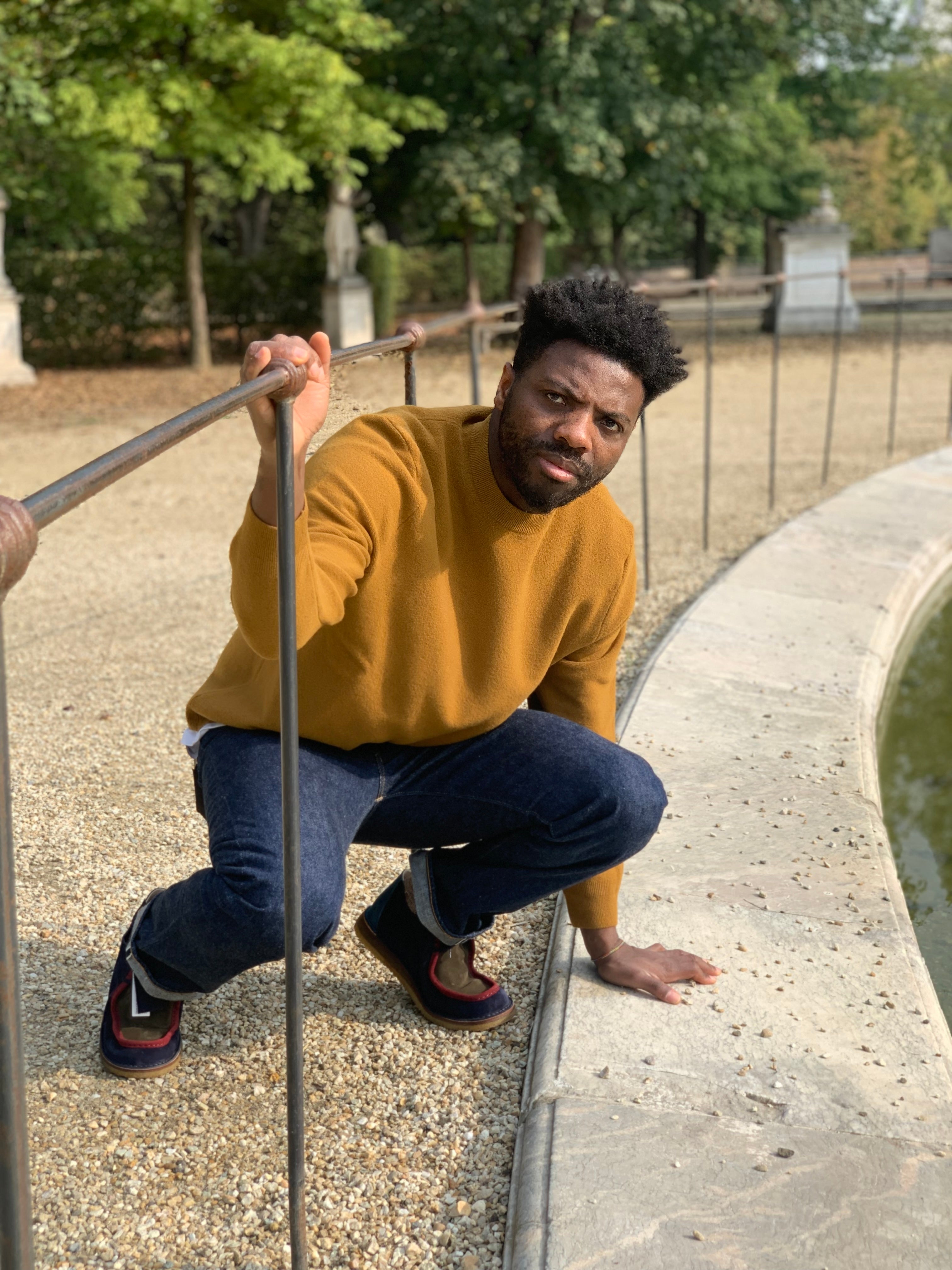 FRESH Pull Col Rond En Laine Olio Jaune