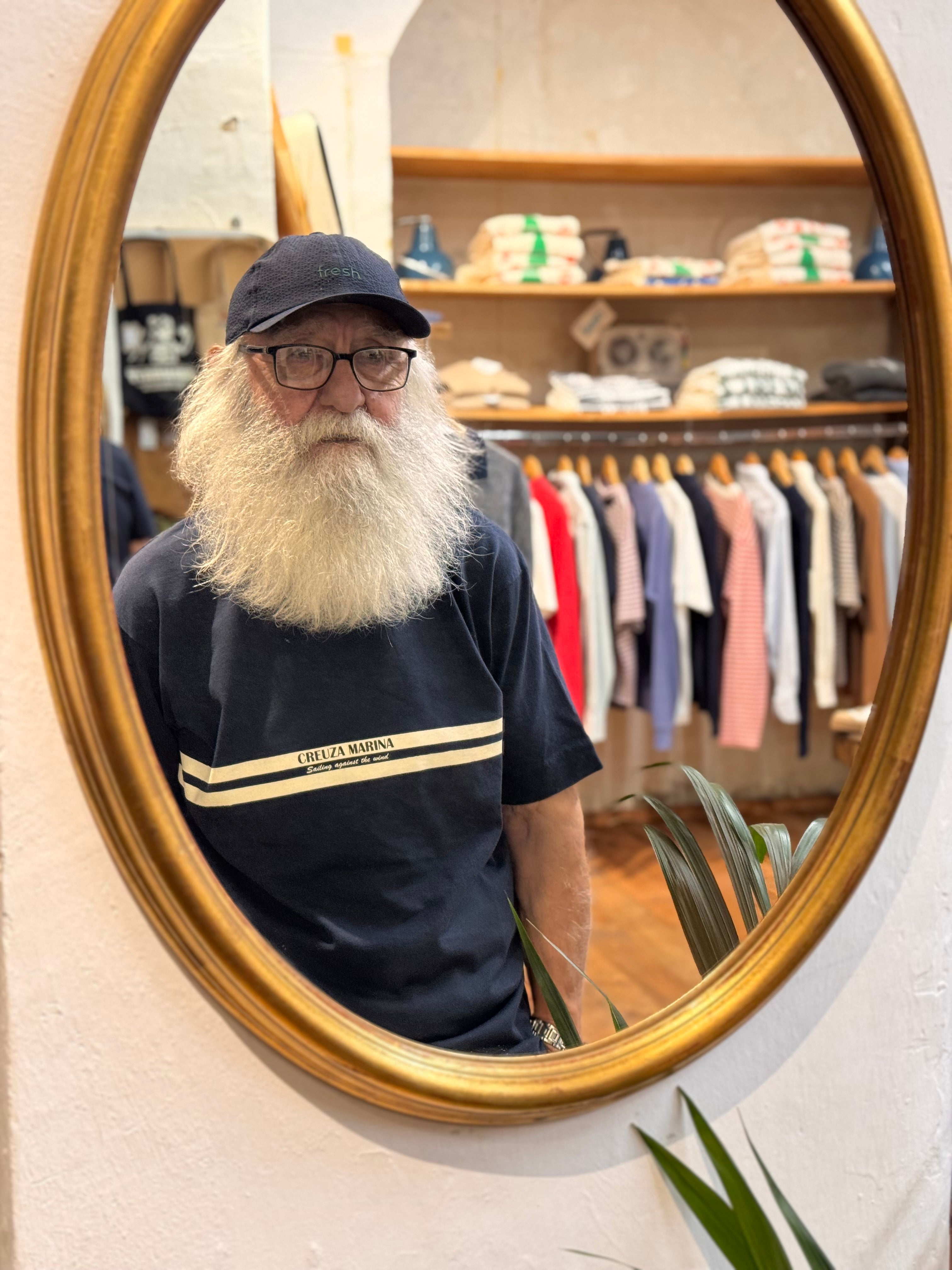 T-shirt in cotone FRESH Creuza Marina blu navy
