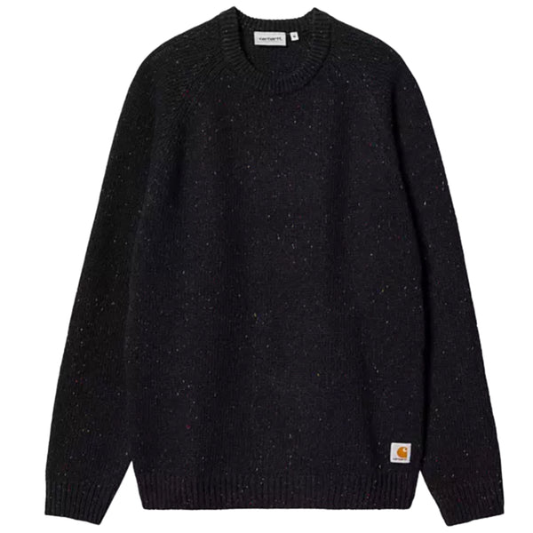 CARHARTT WIP Anglistic Sweater Speckled Dark Navy