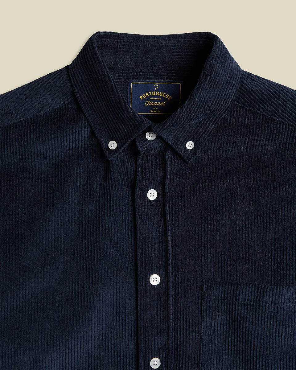 PORTUGUESE FLANNEL Lobo Navy Corduroy Shirt