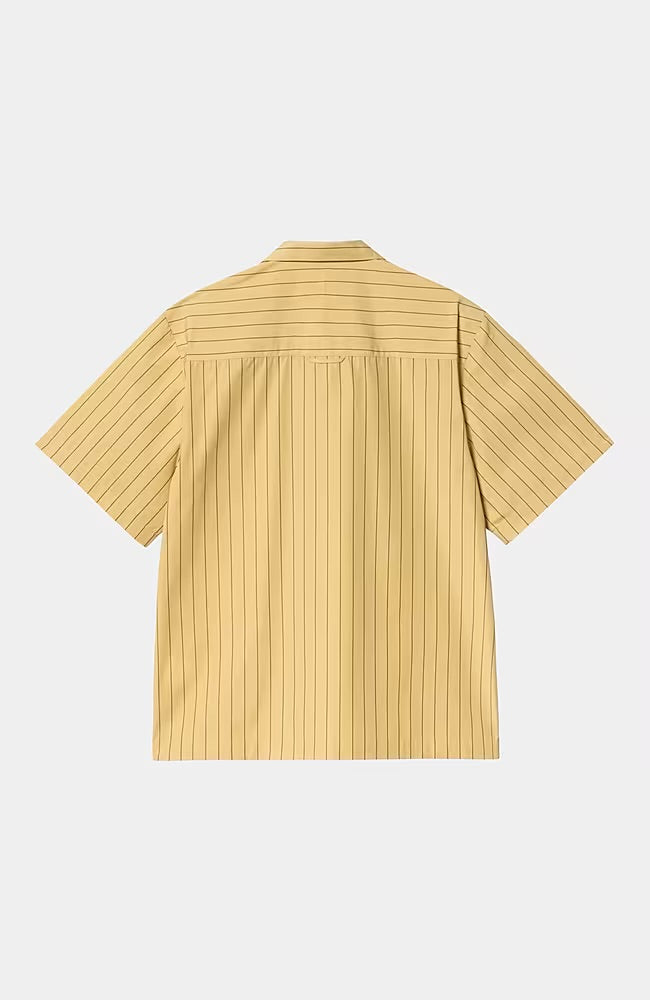 CARHARTT WIP S/S Hendry Shirt Seaton Stripe Straw Liberica