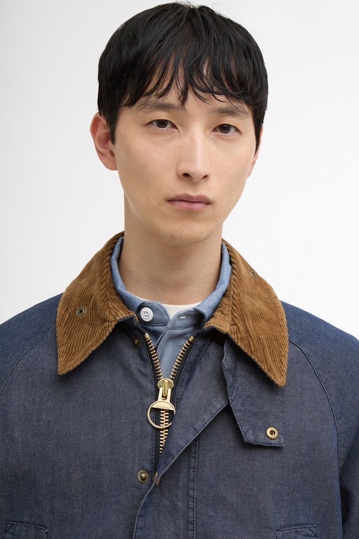 BARBOUR Os Bedale Denim Casual Jacket Outerwear Indigo