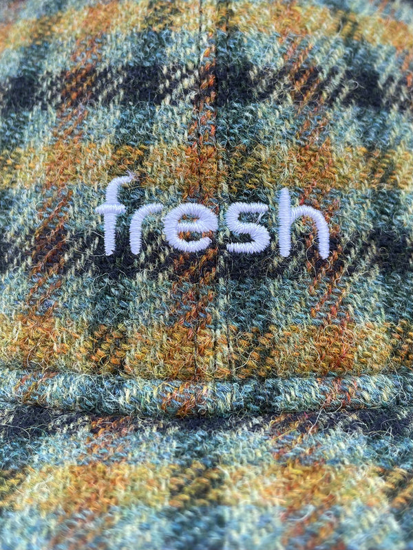 FRESH Shetland Wool Cap Tartan Blue